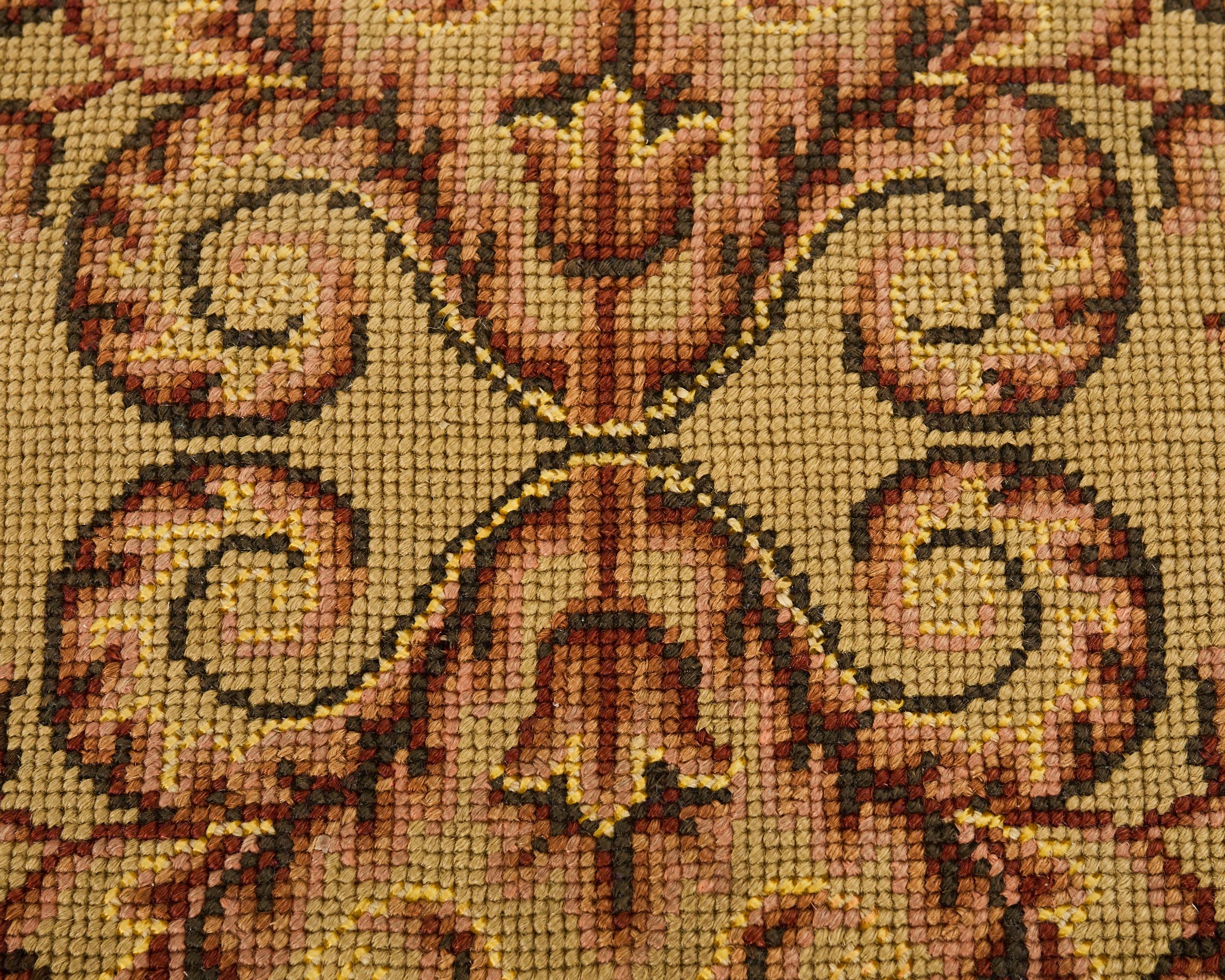 Pair of 19th Century Victorian Needlepoint Square Footstools For Sale 11