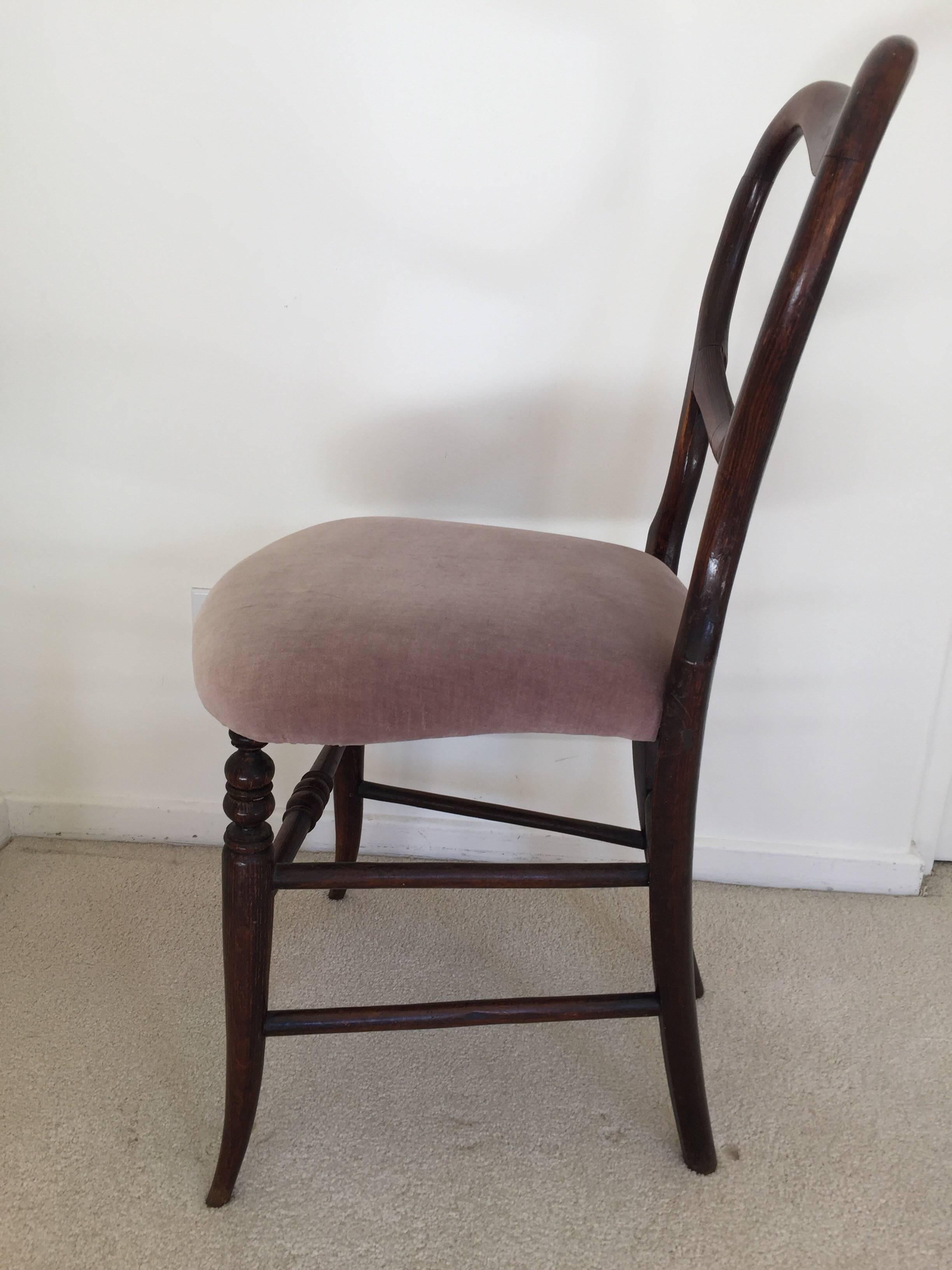 Late Victorian Pair of 19th Century Victorian Walnut Chairs