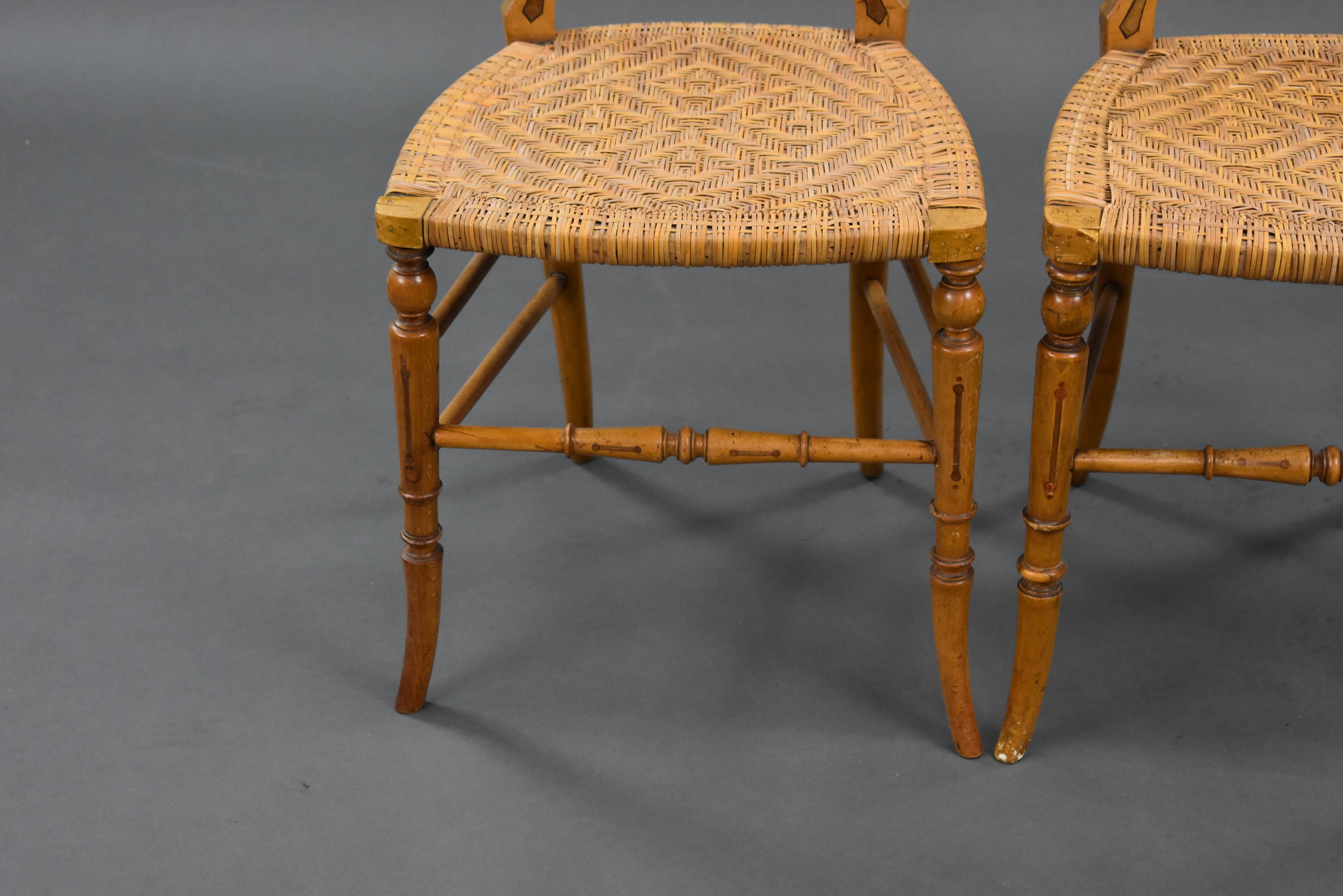 Pair of 19th Century Victorian Walnut Salon Chairs 8