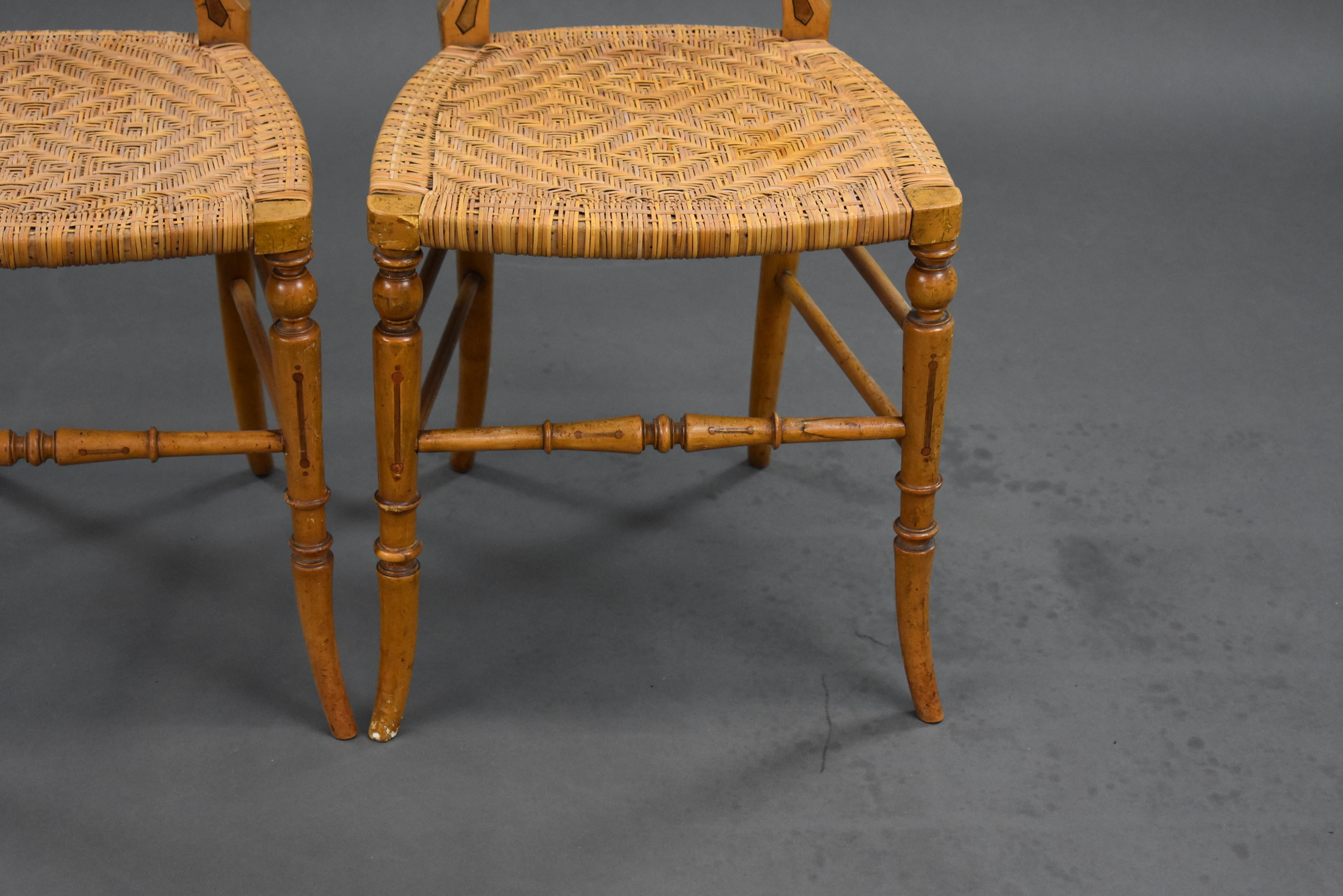 Pair of 19th Century Victorian Walnut Salon Chairs 9
