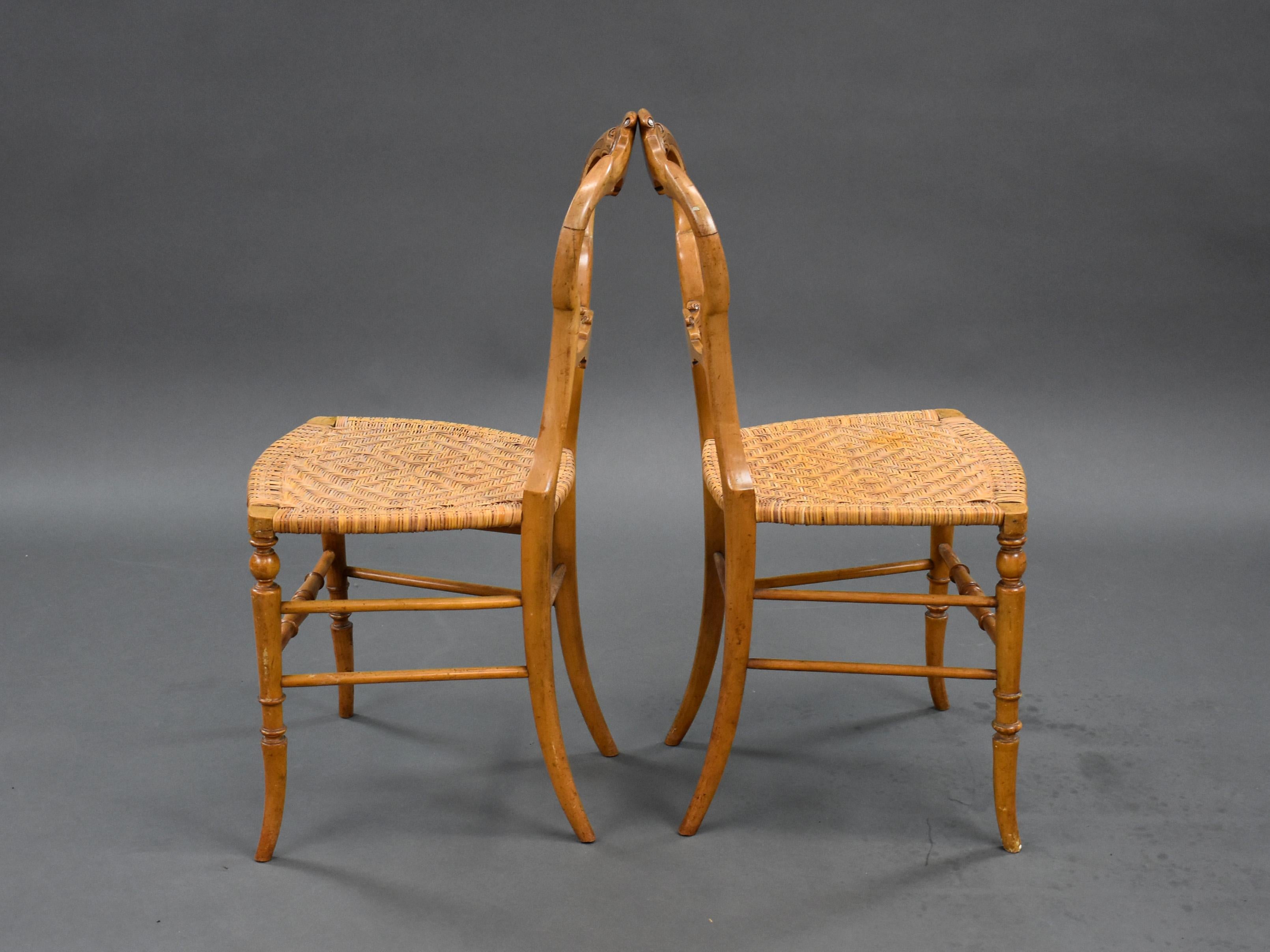 Pair of 19th Century Victorian Walnut Salon Chairs 10
