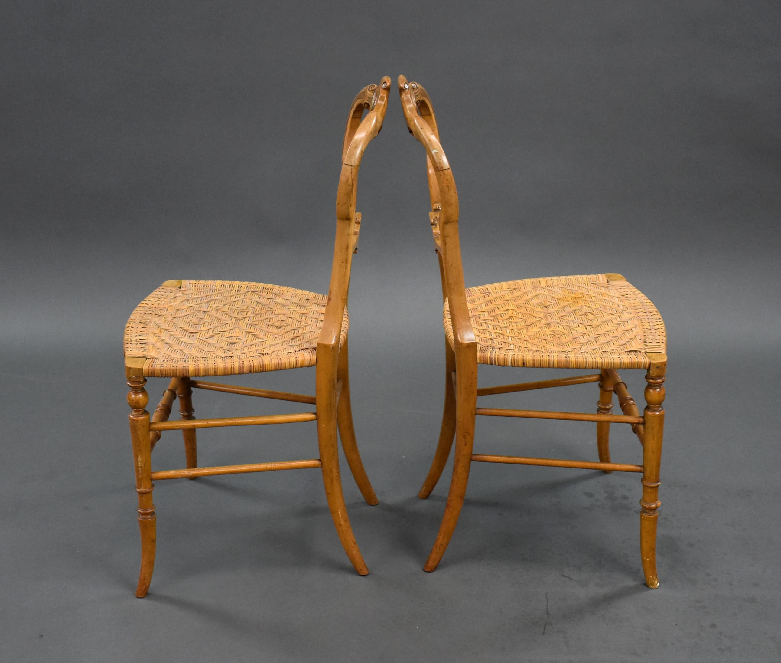 Pair of 19th Century Victorian Walnut Salon Chairs 1