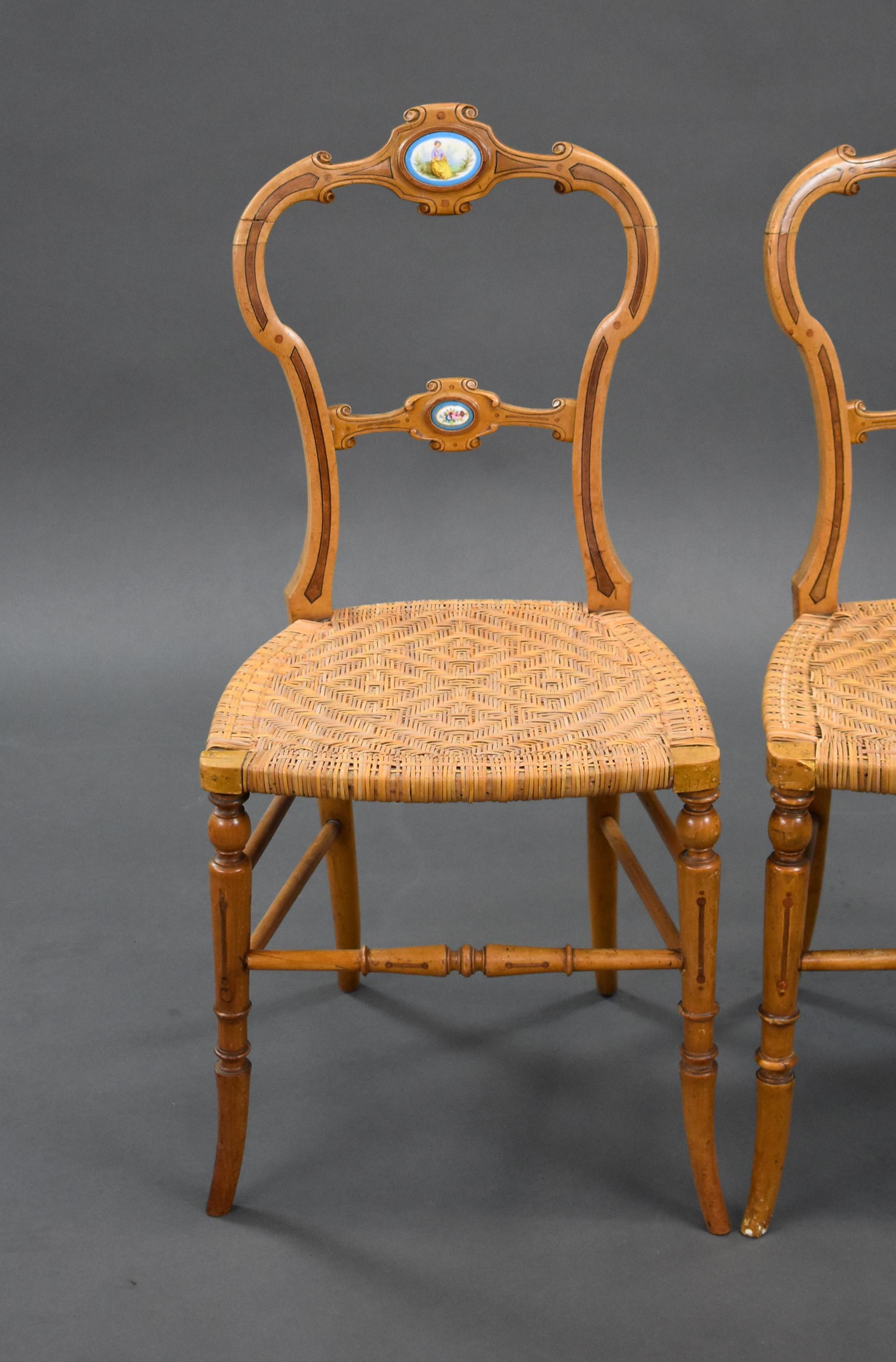 Pair of 19th Century Victorian Walnut Salon Chairs 2