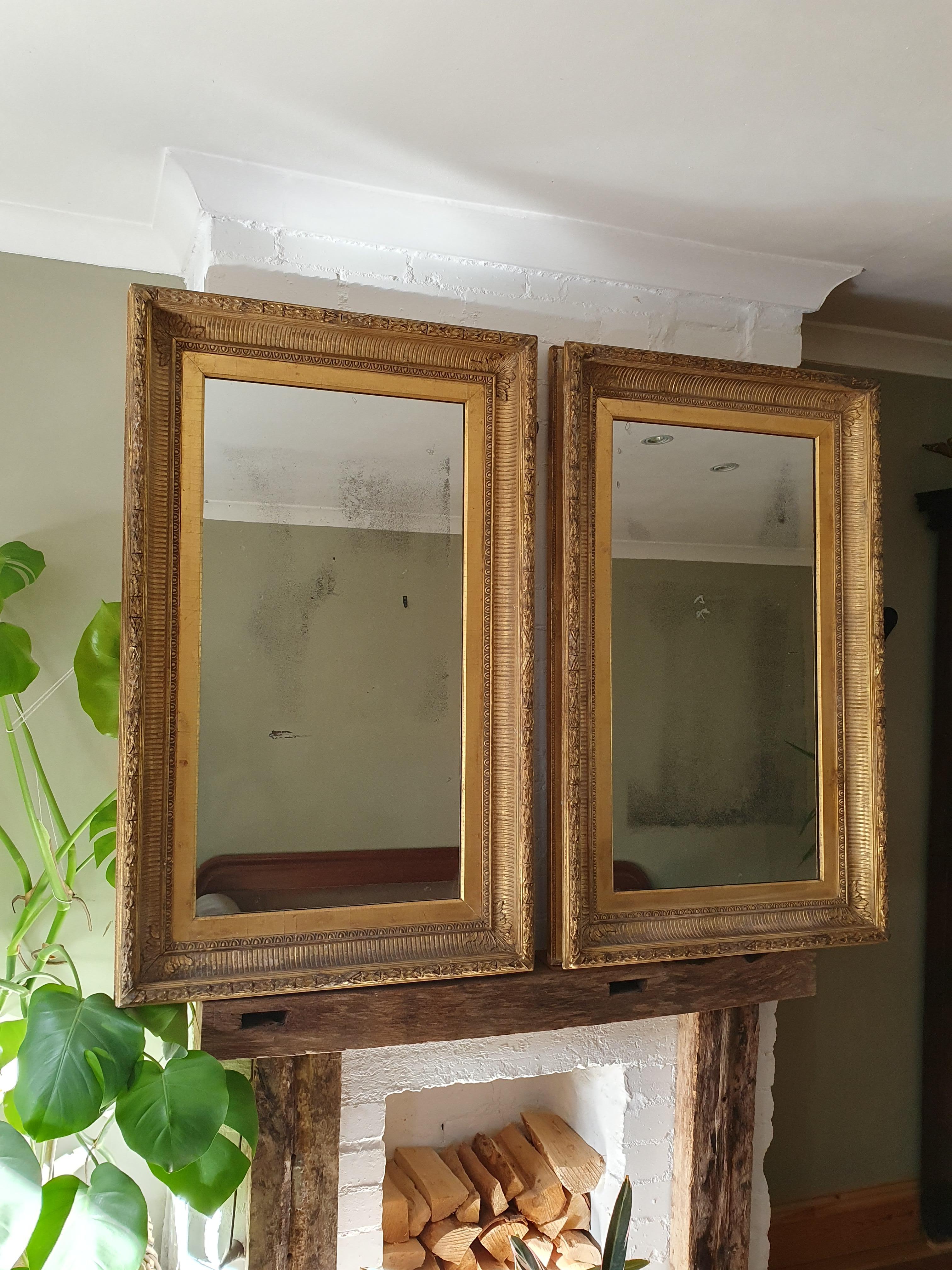 British Pair Of 19th Century Wall Mirrors