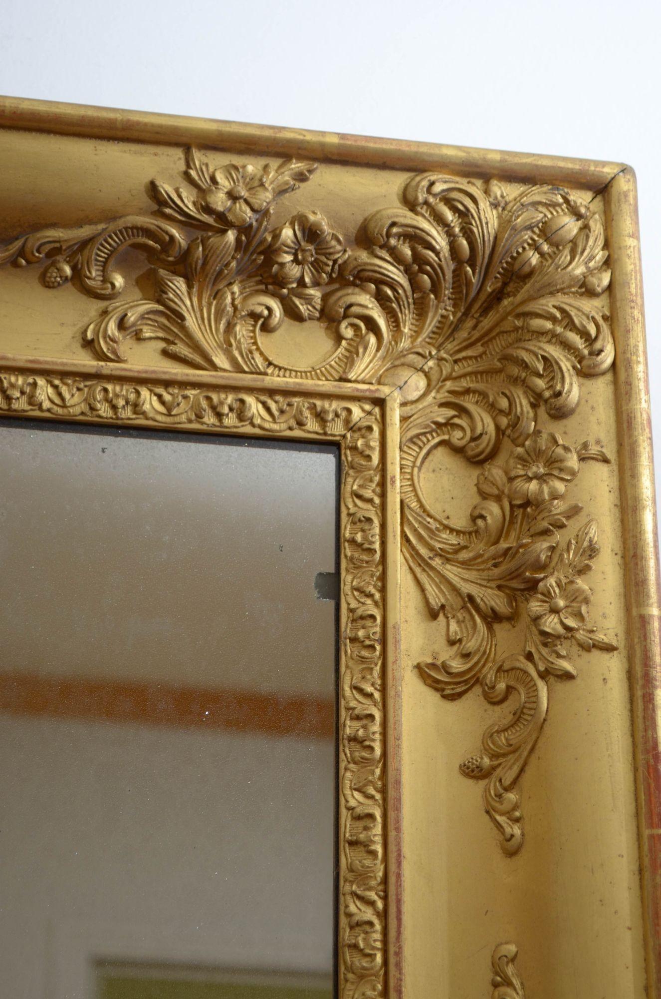 Paire de miroirs muraux du 19e siècle en vente 7