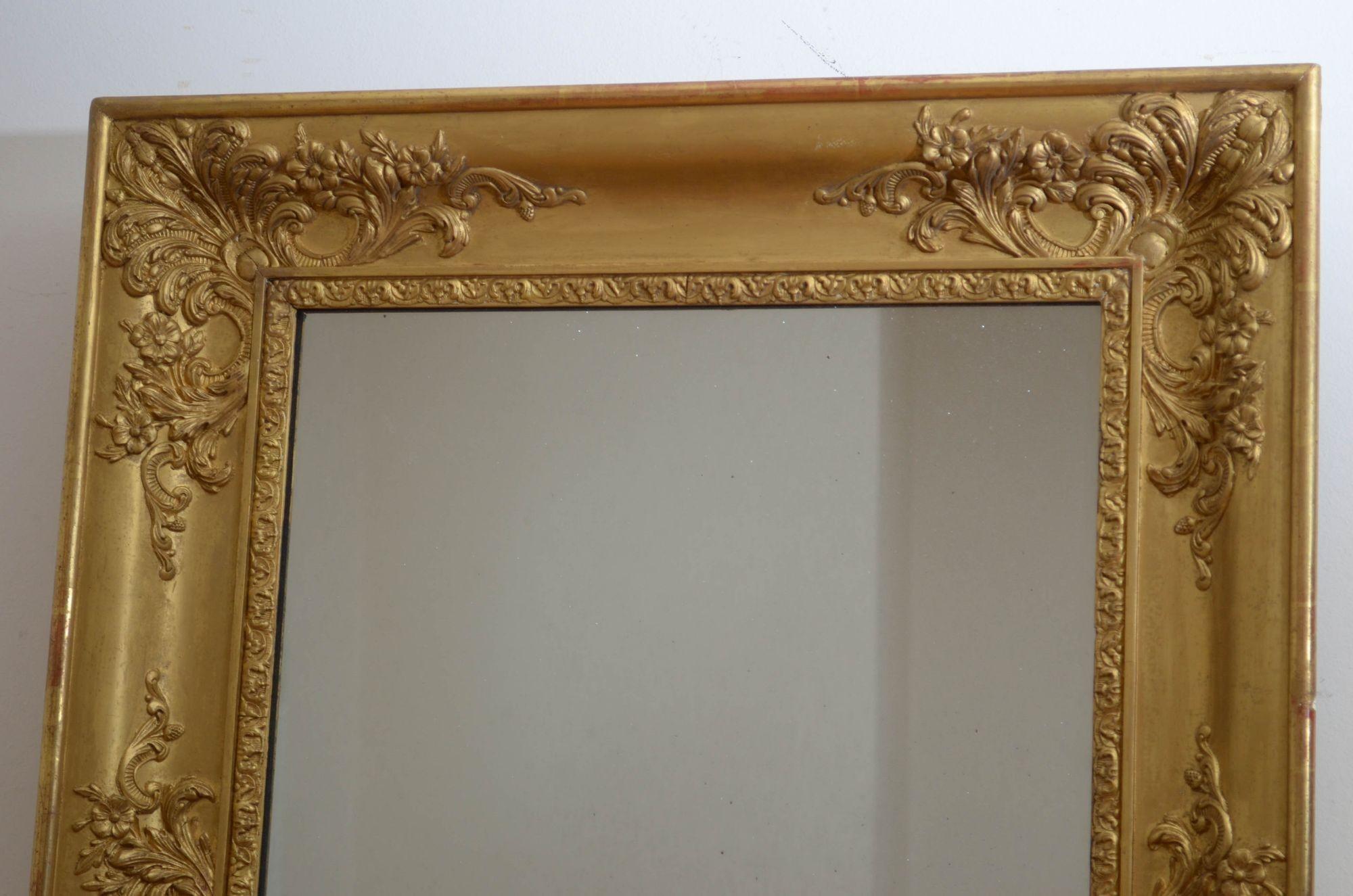 Gesso Pair of 19th Century Wall Mirrors For Sale
