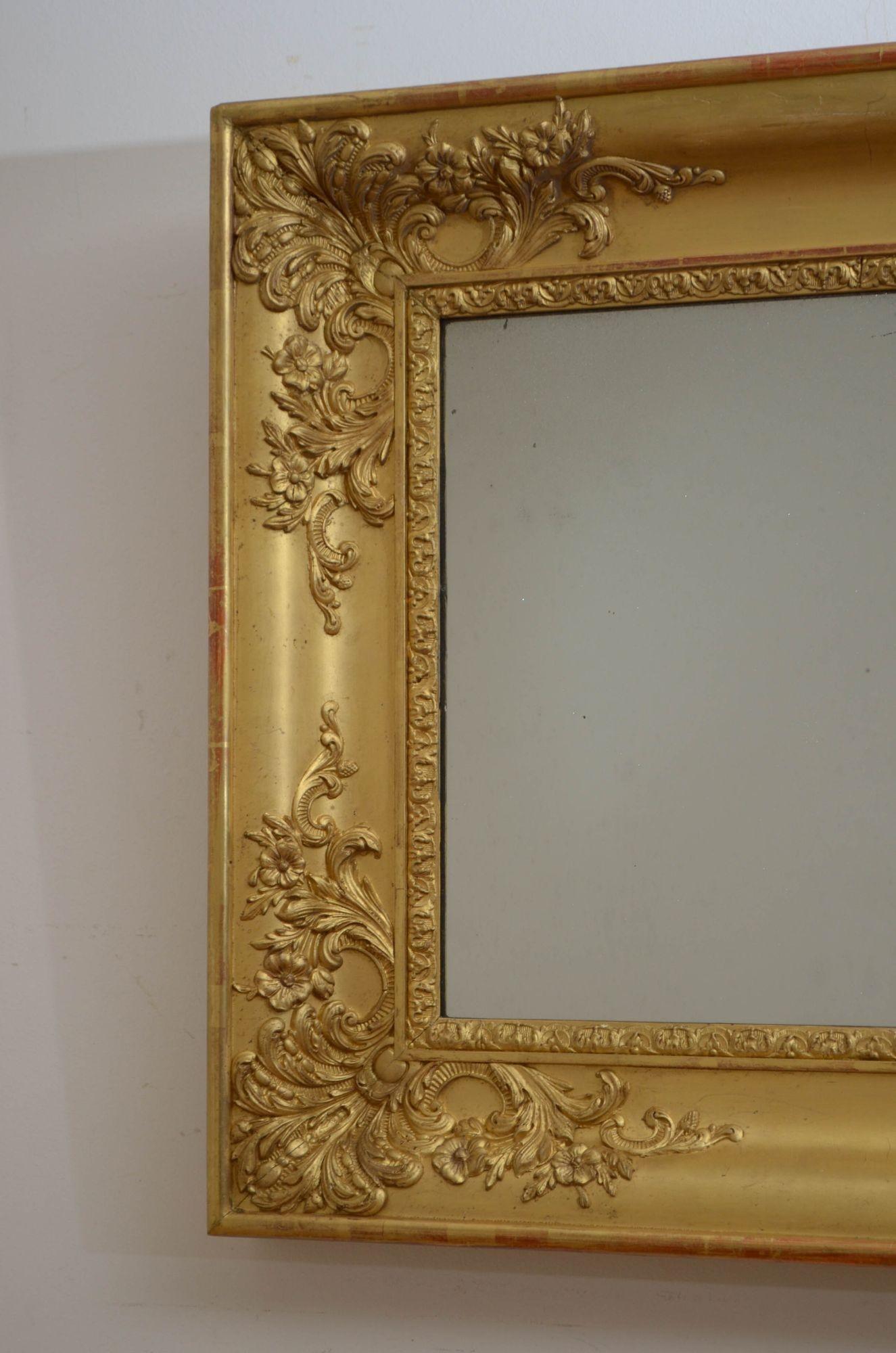 Paire de miroirs muraux du 19e siècle en vente 3