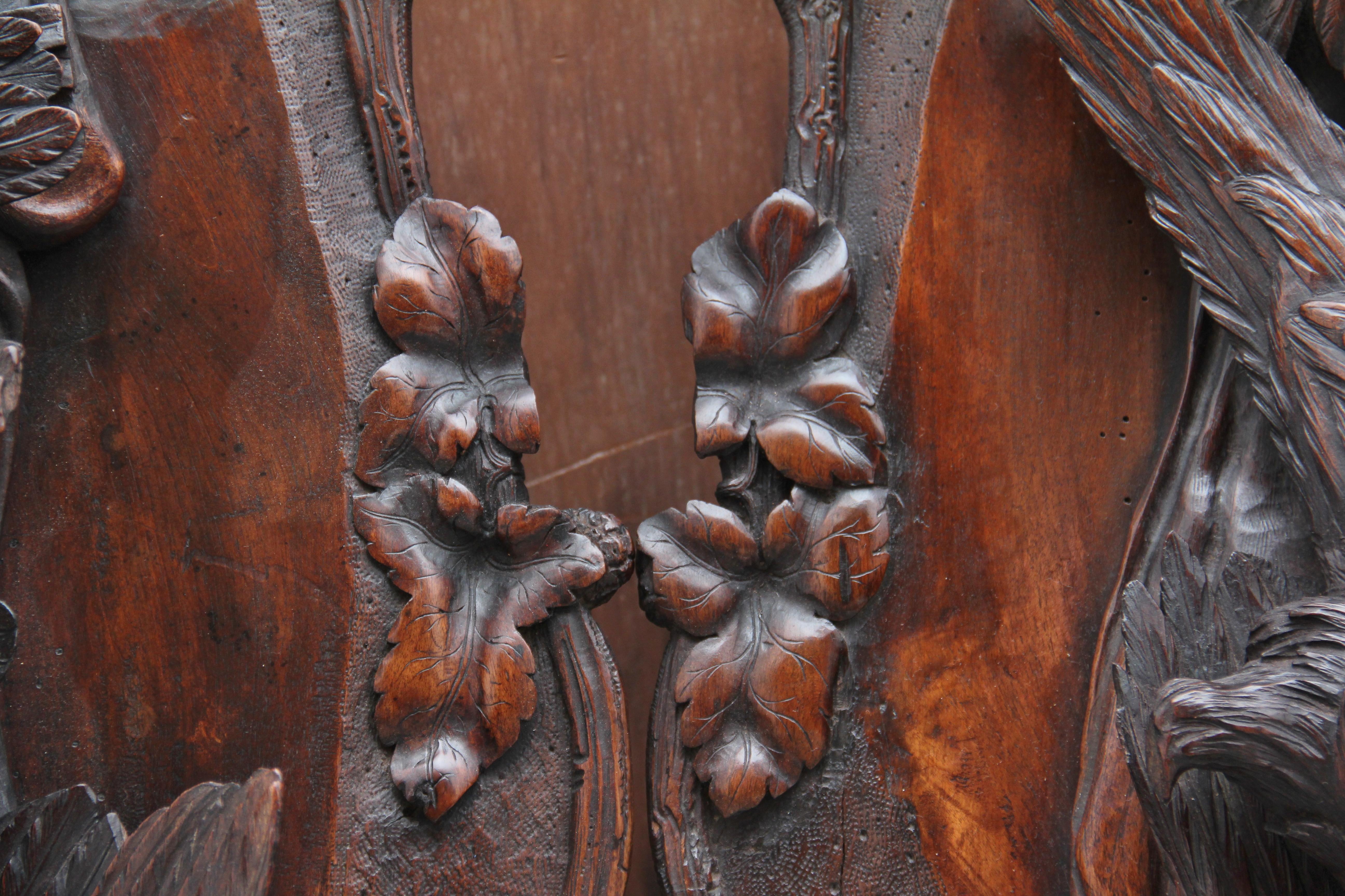Pair of 19th Century Walnut Black Forest Wall Plaques 2