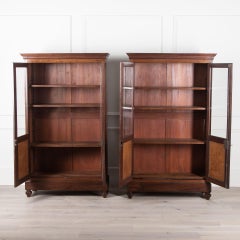 Pair of 19th Century Walnut Bookcases