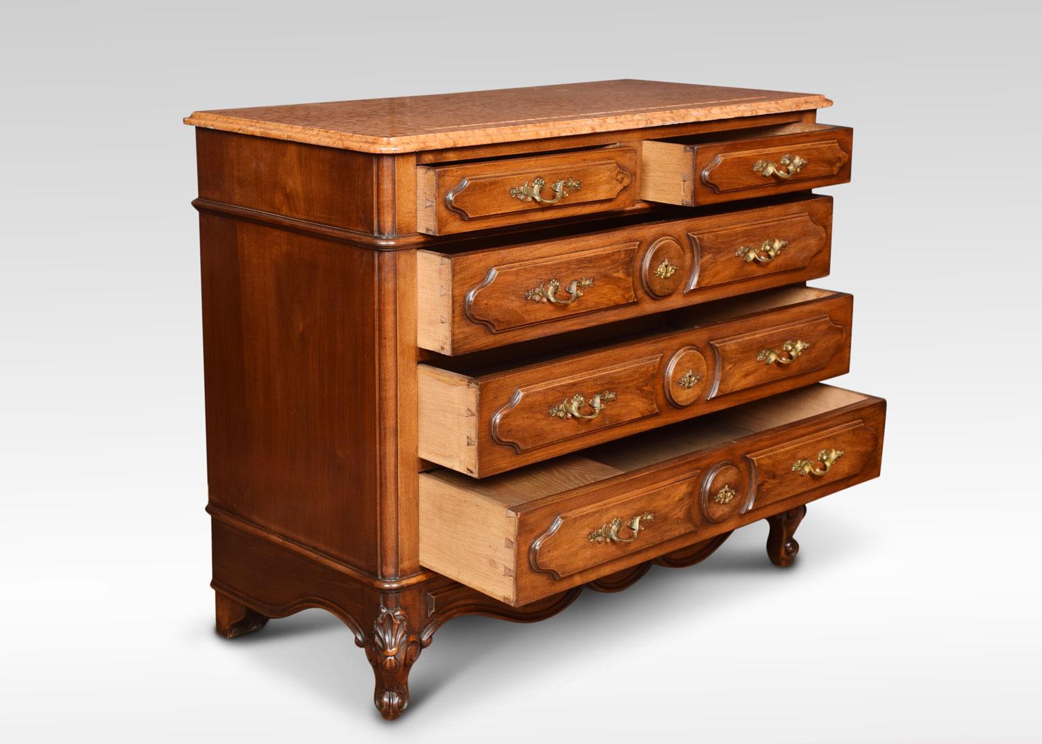 Pair of 19th Century Walnut Chest of Draws 1