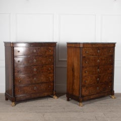 Pair of 19th Century Walnut Commodes
