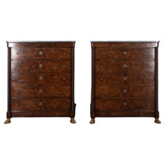 Pair of 19th Century Walnut Commodes