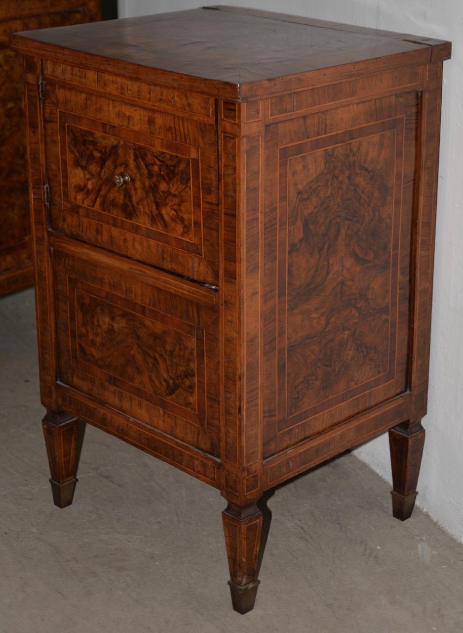 Pair of 19th Century Walnut Side Tables with Cabinets 1