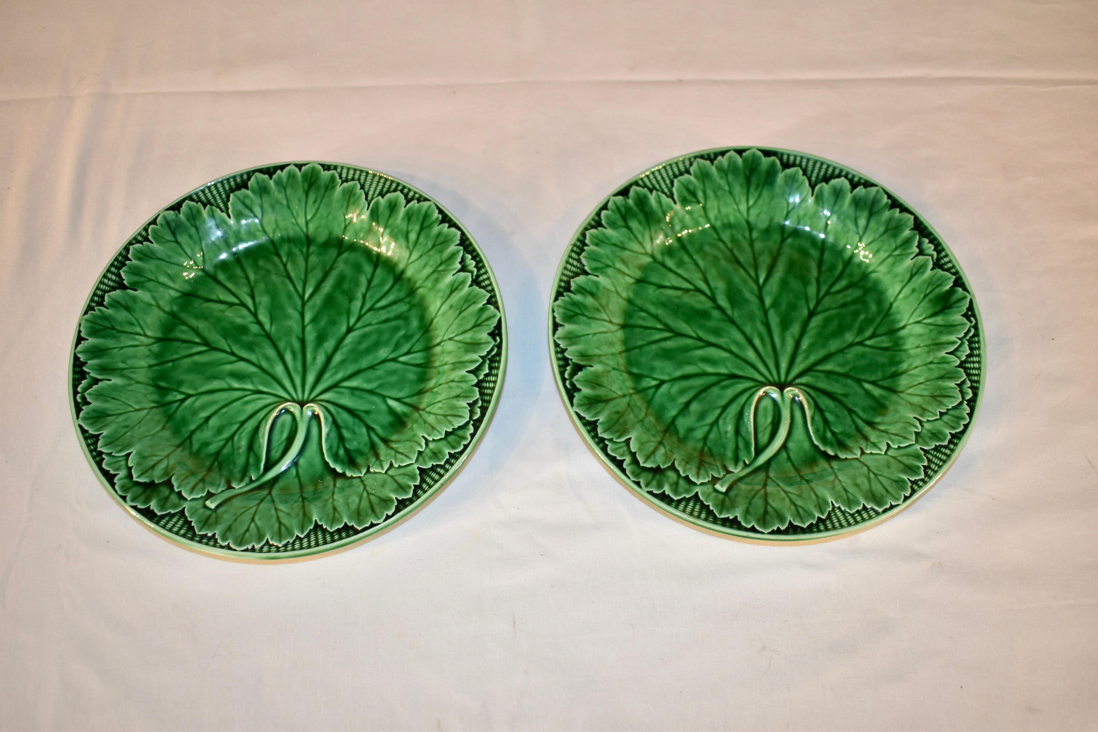 Ceramic Pair of 19th Century Wedgwood Majolica Plates