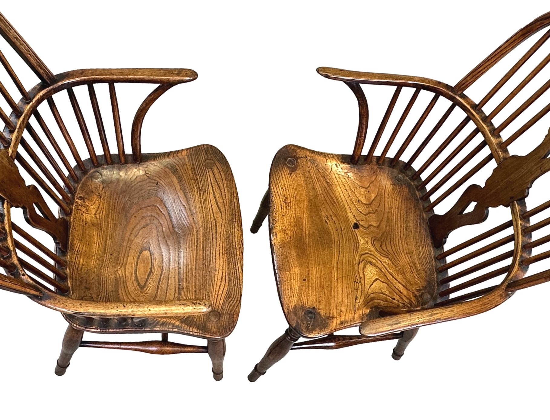 Pair Of 19th Century Wheelback Windsor Armchairs 2