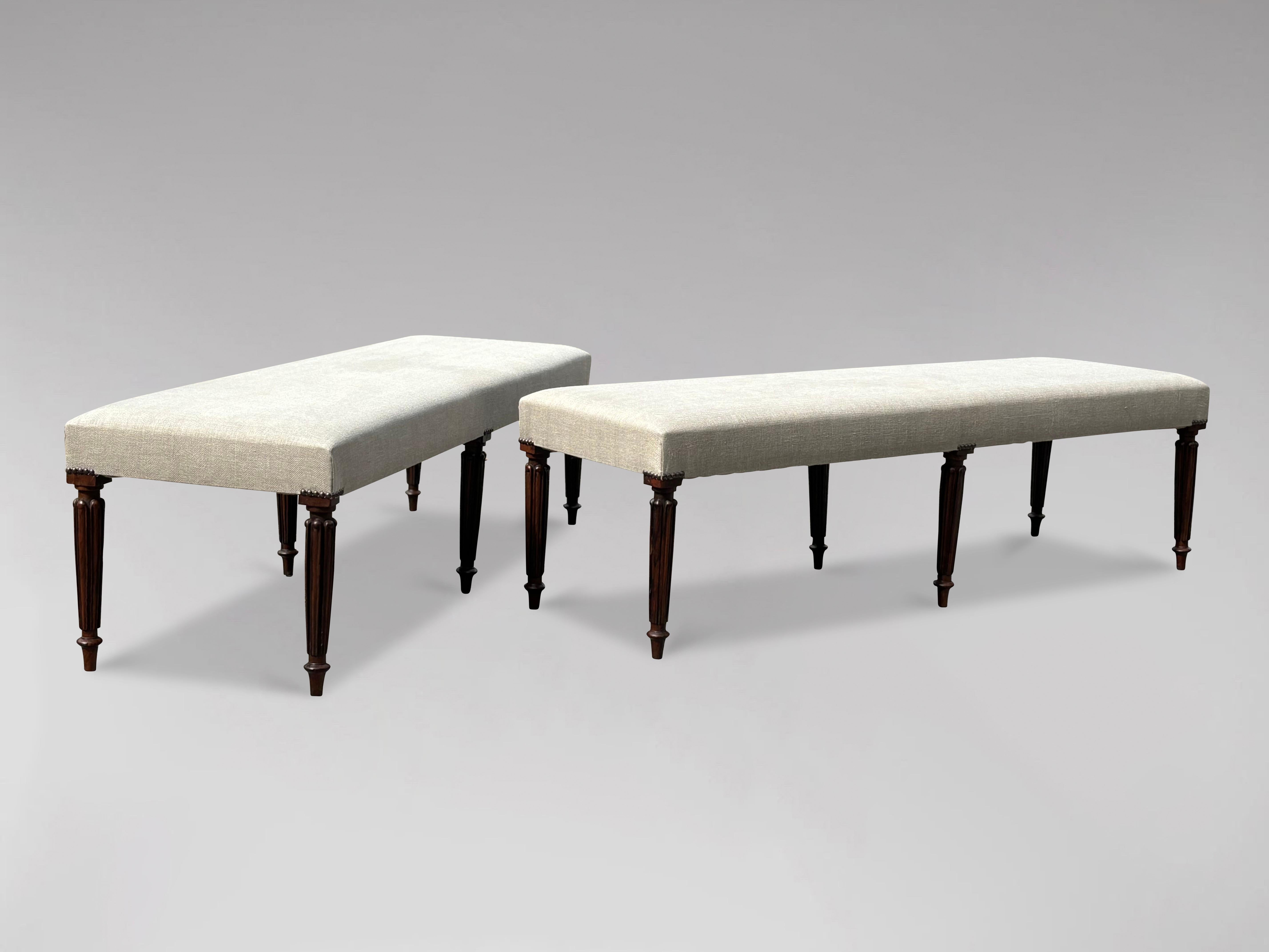 Pair of 19th Century William IV Upholstered Window Seats 4