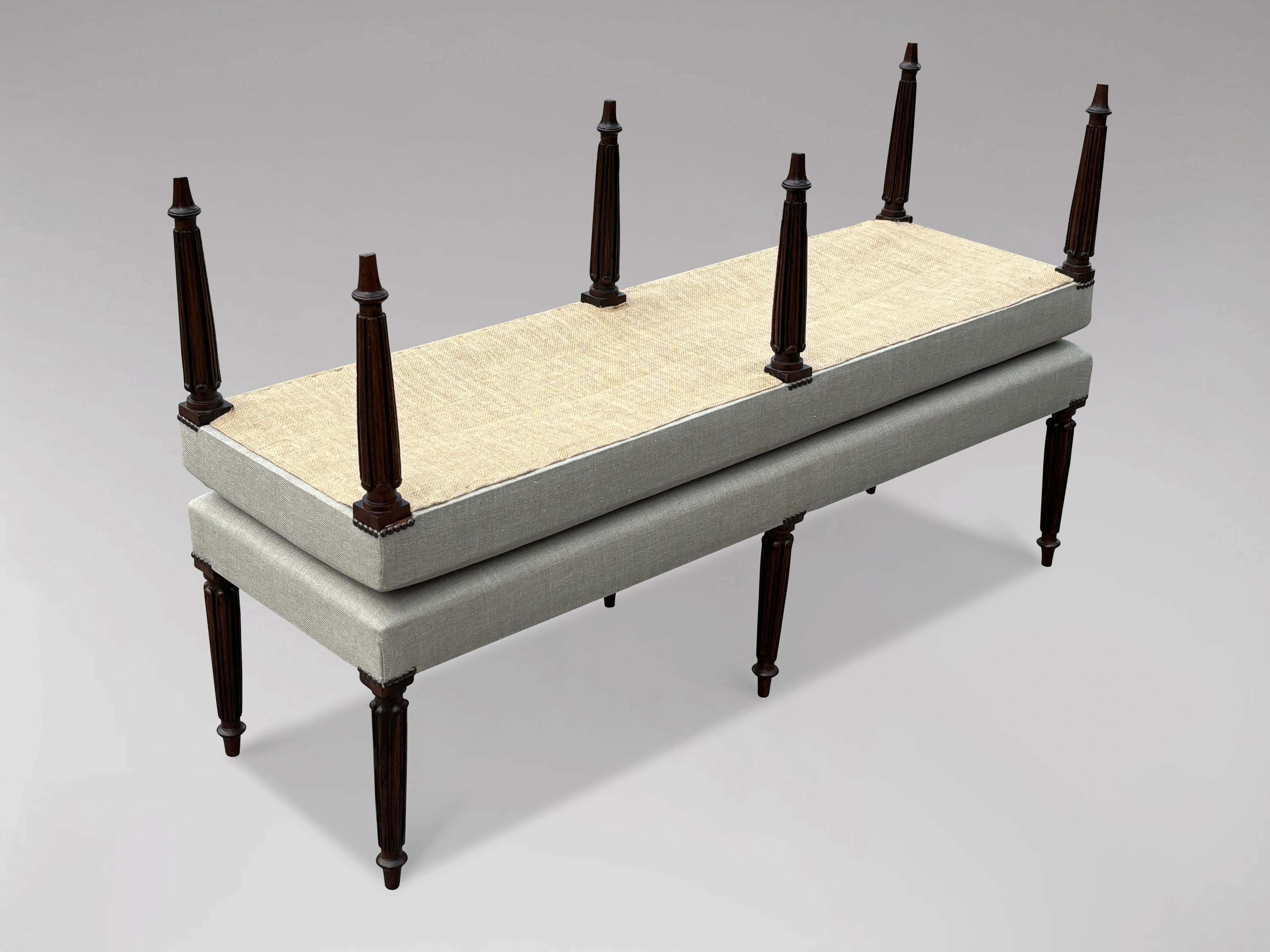 Hand-Crafted Pair of 19th Century William IV Upholstered Window Seats