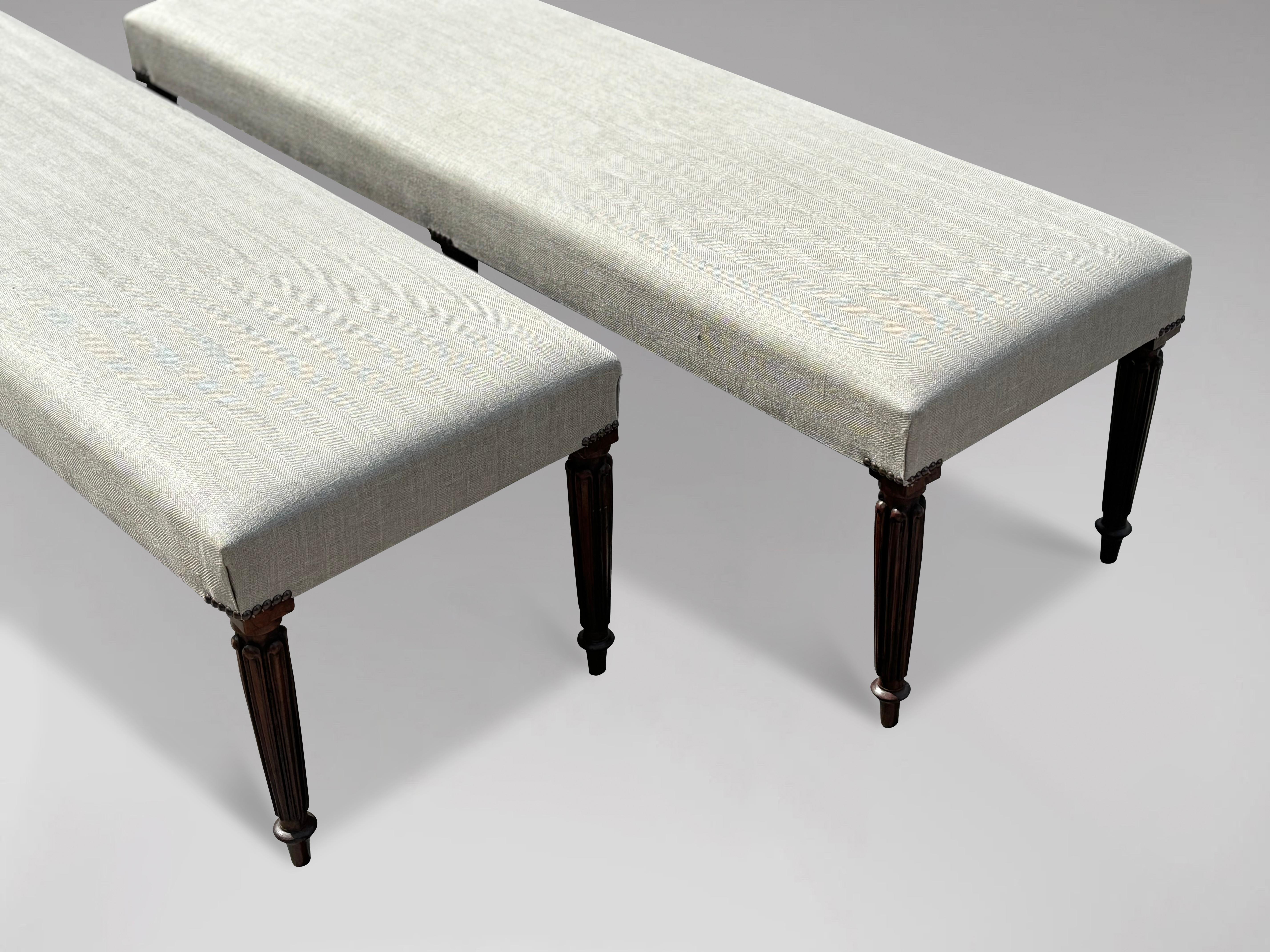 Pair of 19th Century William IV Upholstered Window Seats 2