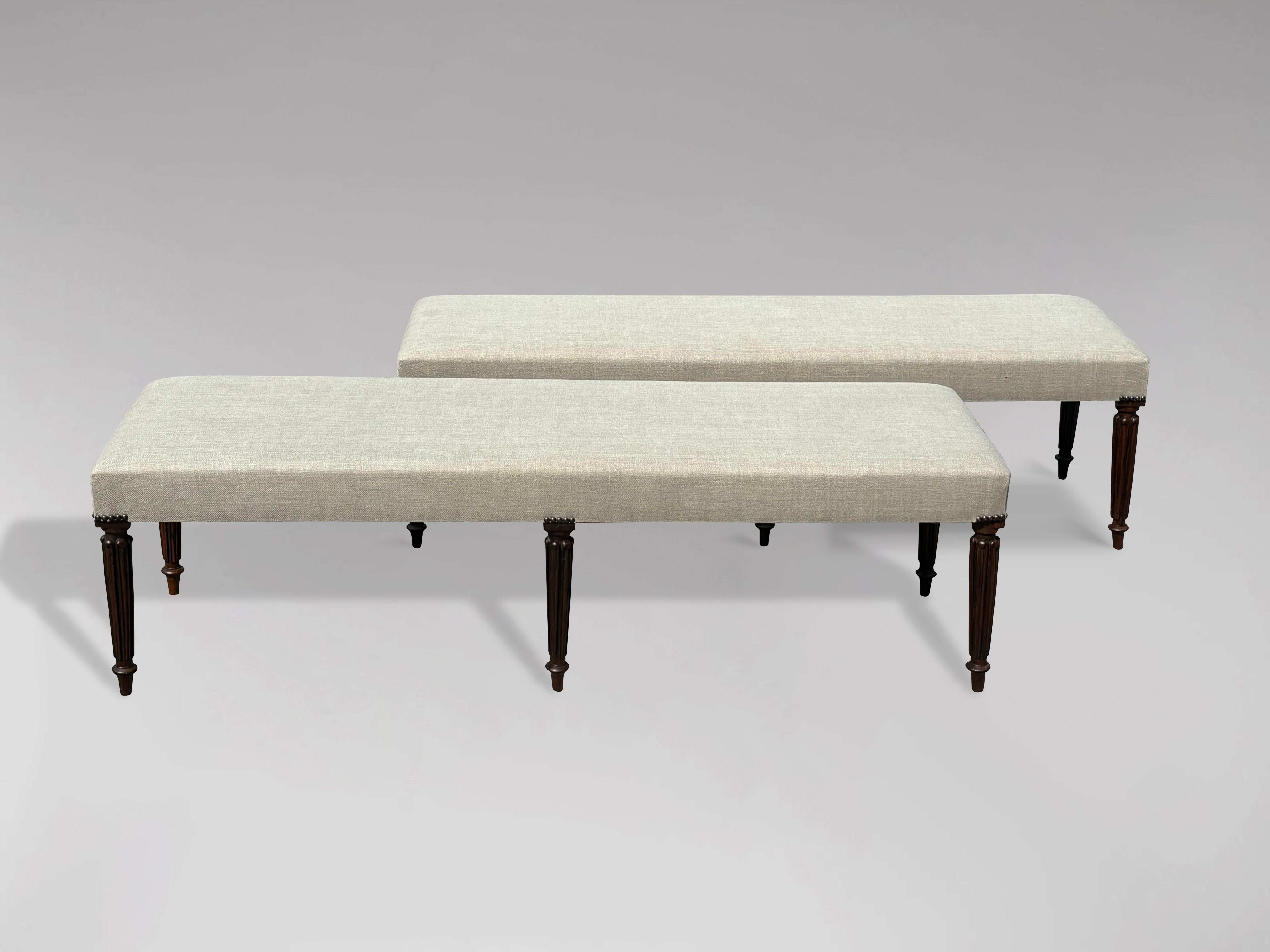Pair of 19th Century William IV Upholstered Window Seats 3