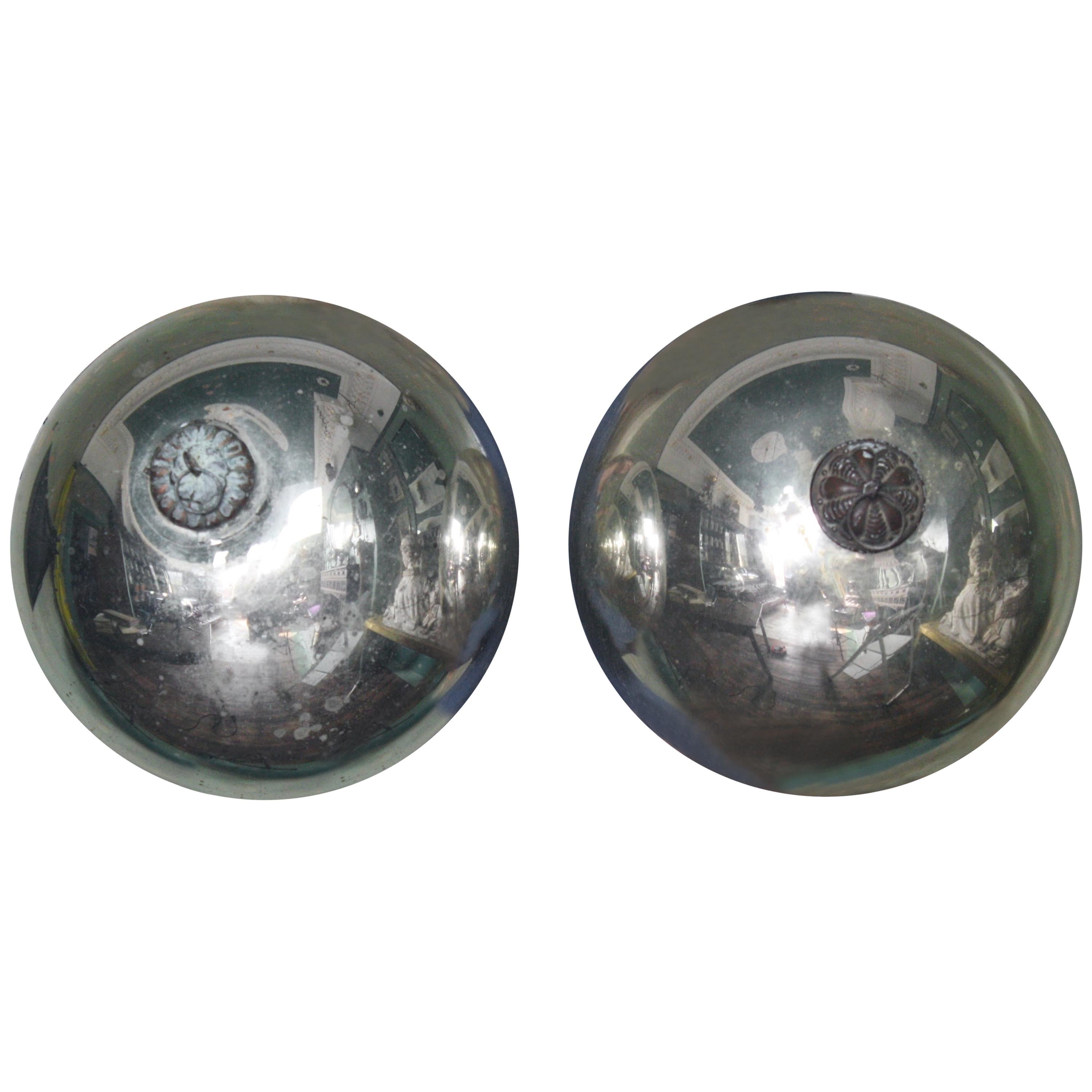Pair of 19th Century Witches Balls