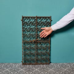 Pair of 19th Century Wrought Iron Window Grills