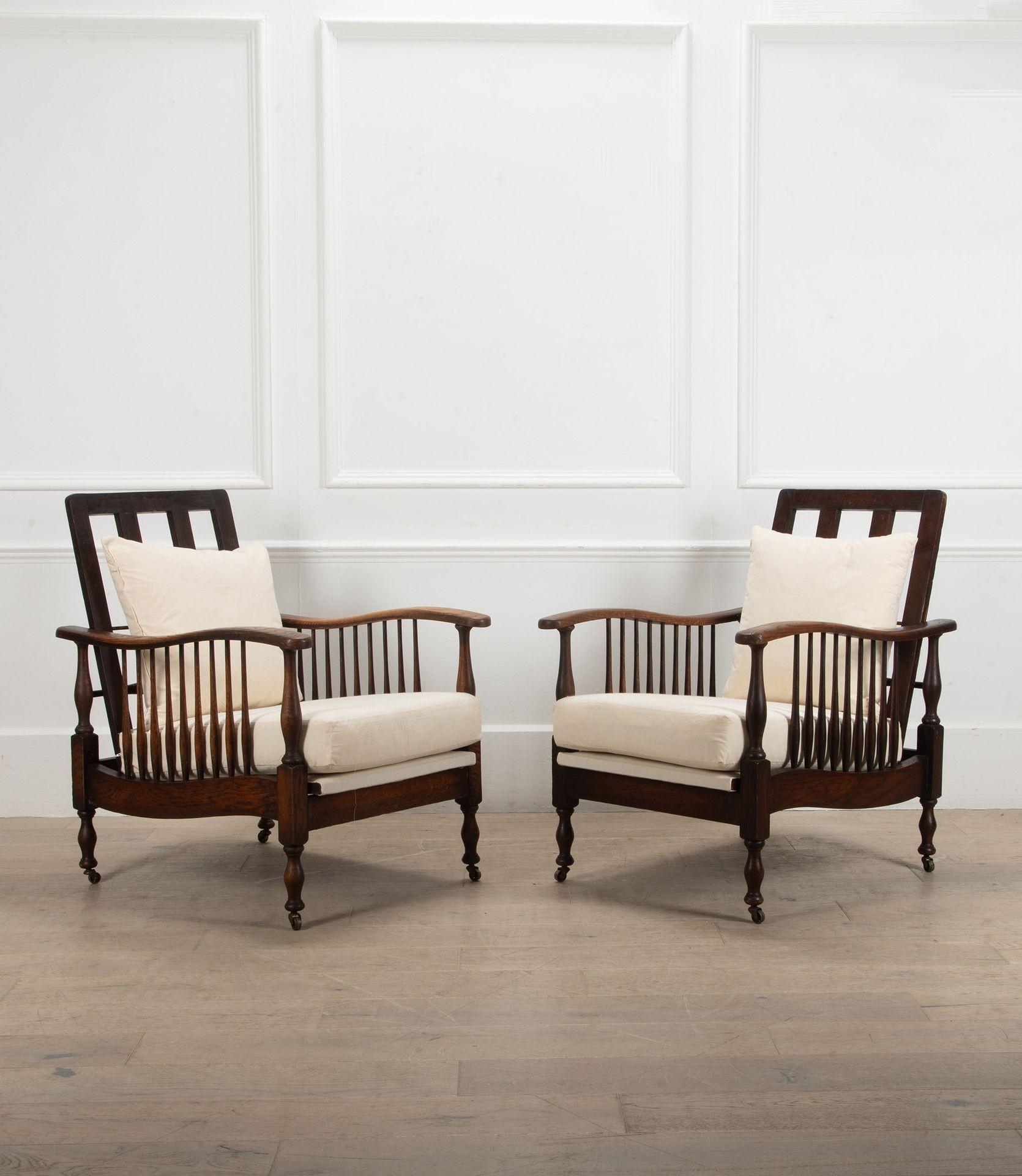 Britannique Paire de chaises inclinables Wylie & Lochhead du 19ème siècle en vente