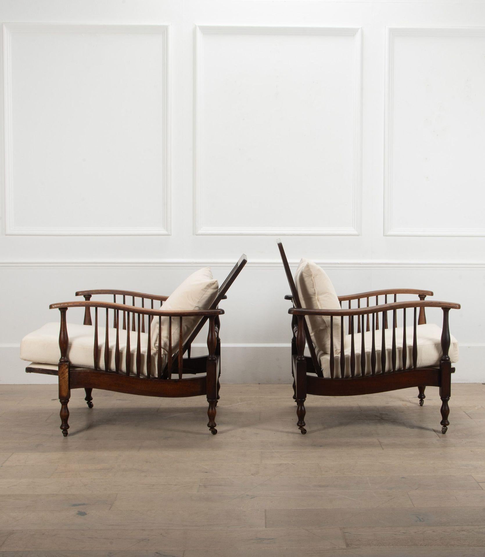 Paire de chaises inclinables Wylie & Lochhead du 19ème siècle Bon état - En vente à Gloucestershire, GB