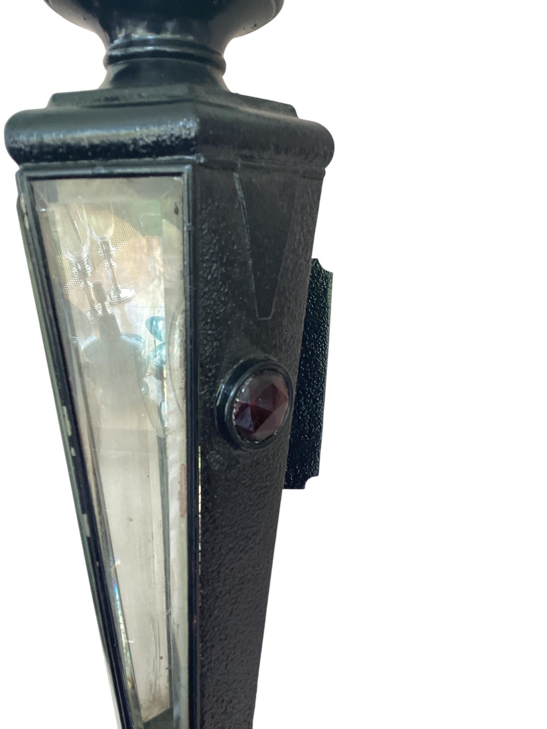 Pair of 19th Coach Lanterns In Good Condition For Sale In Chapel Hill, NC
