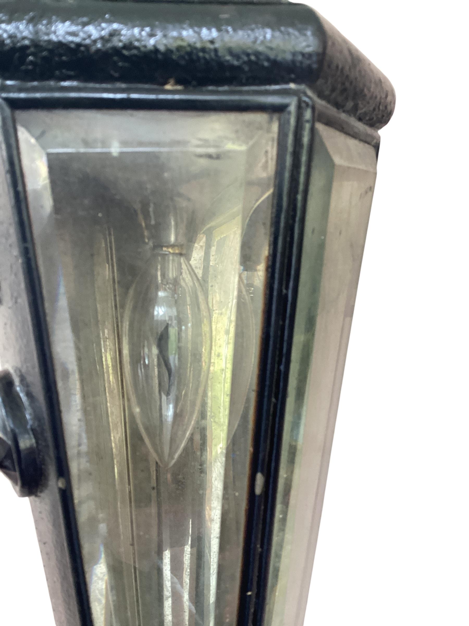 Glass Pair of 19th Coach Lanterns For Sale