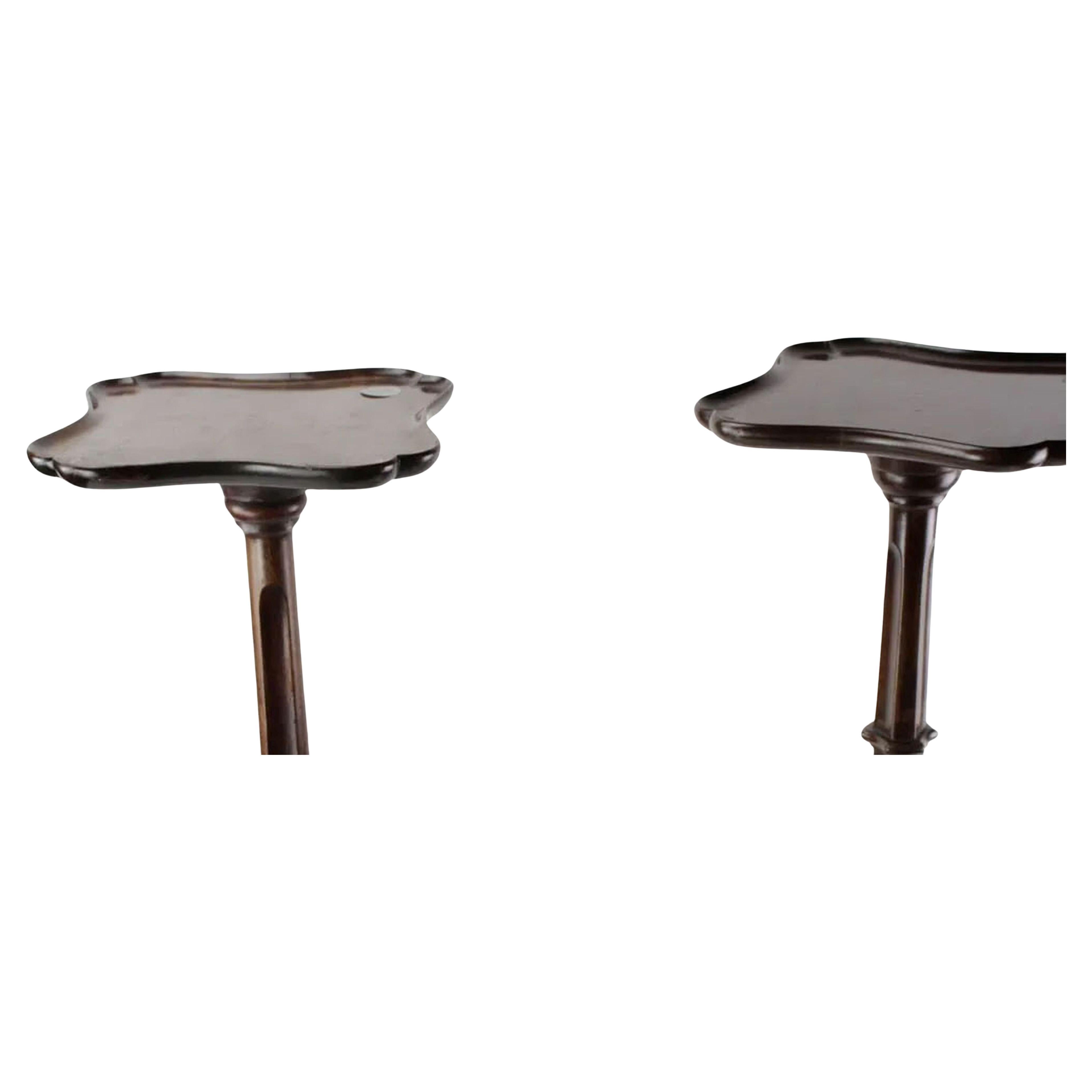 19th Century Pair of 19th English Chippendale Mahogany Torchi�ère Stands