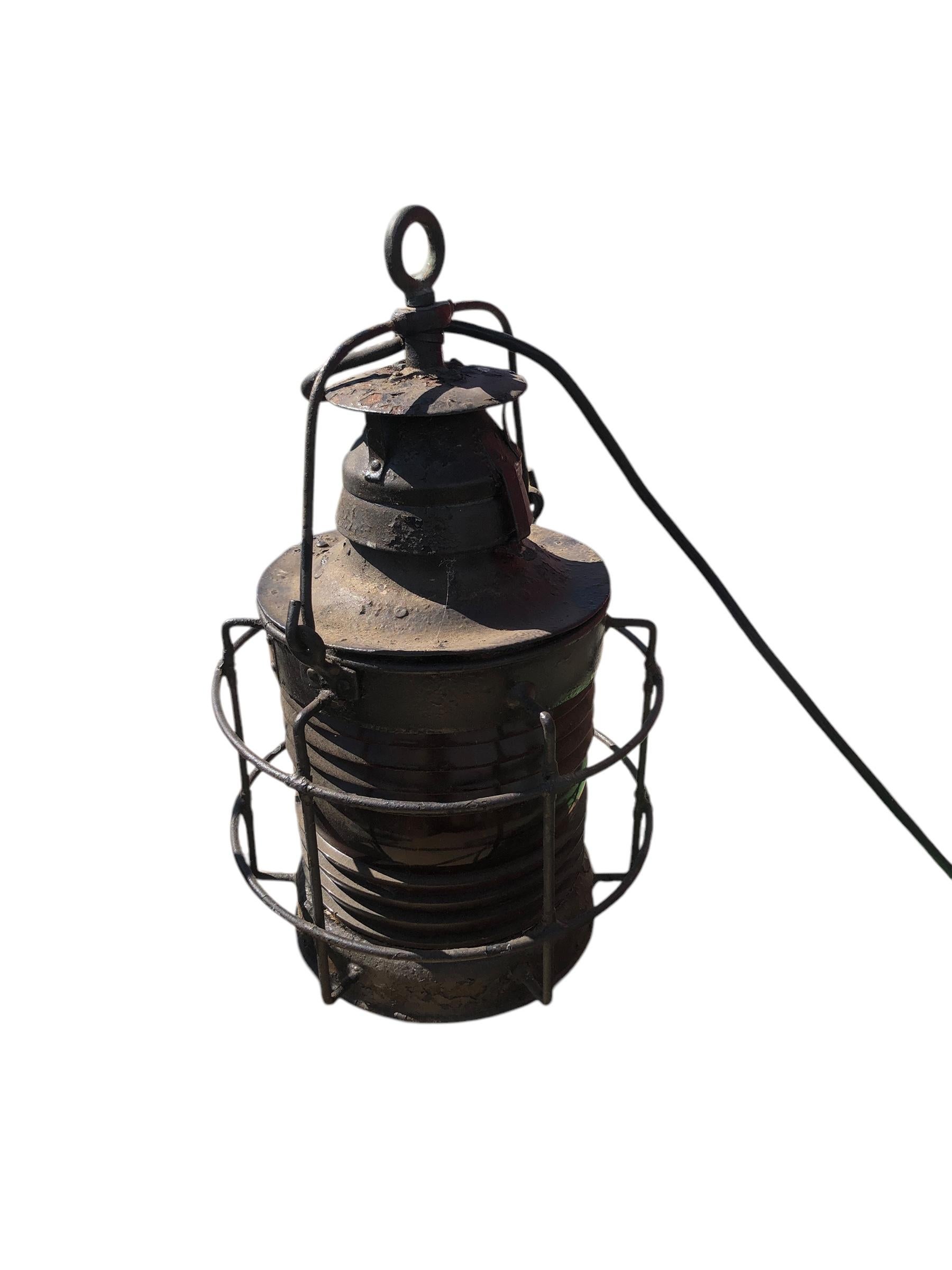 Pair of 19th Nautical Ships Lantern For Sale 4