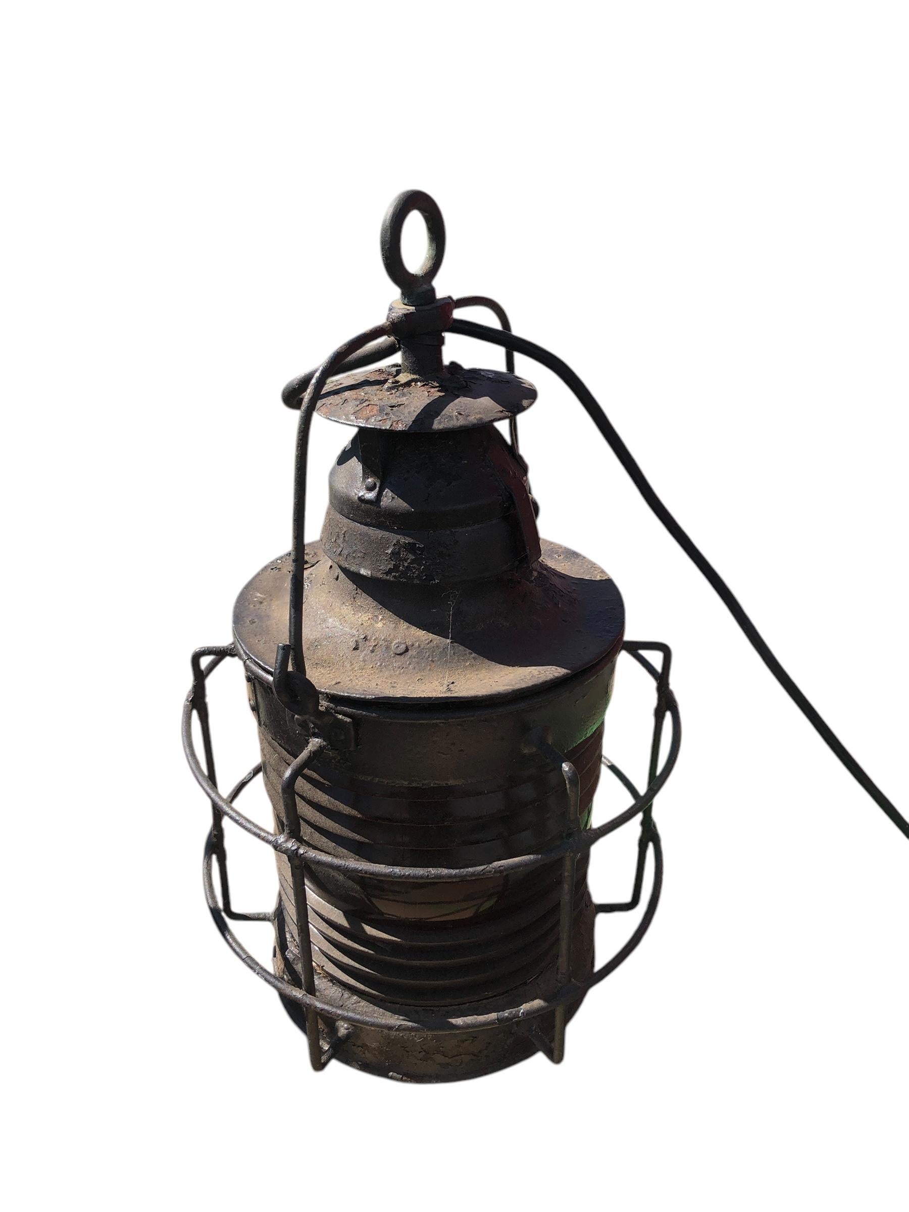 Pair of 19th Nautical Ships Lantern For Sale 3
