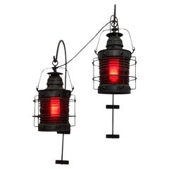 Pair of 19th Nautical Ships Lantern