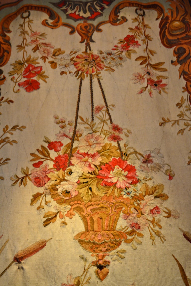 Woven Pair of French Aubusson Tapestry Entre Fenetres 'for Between Windows' For Sale