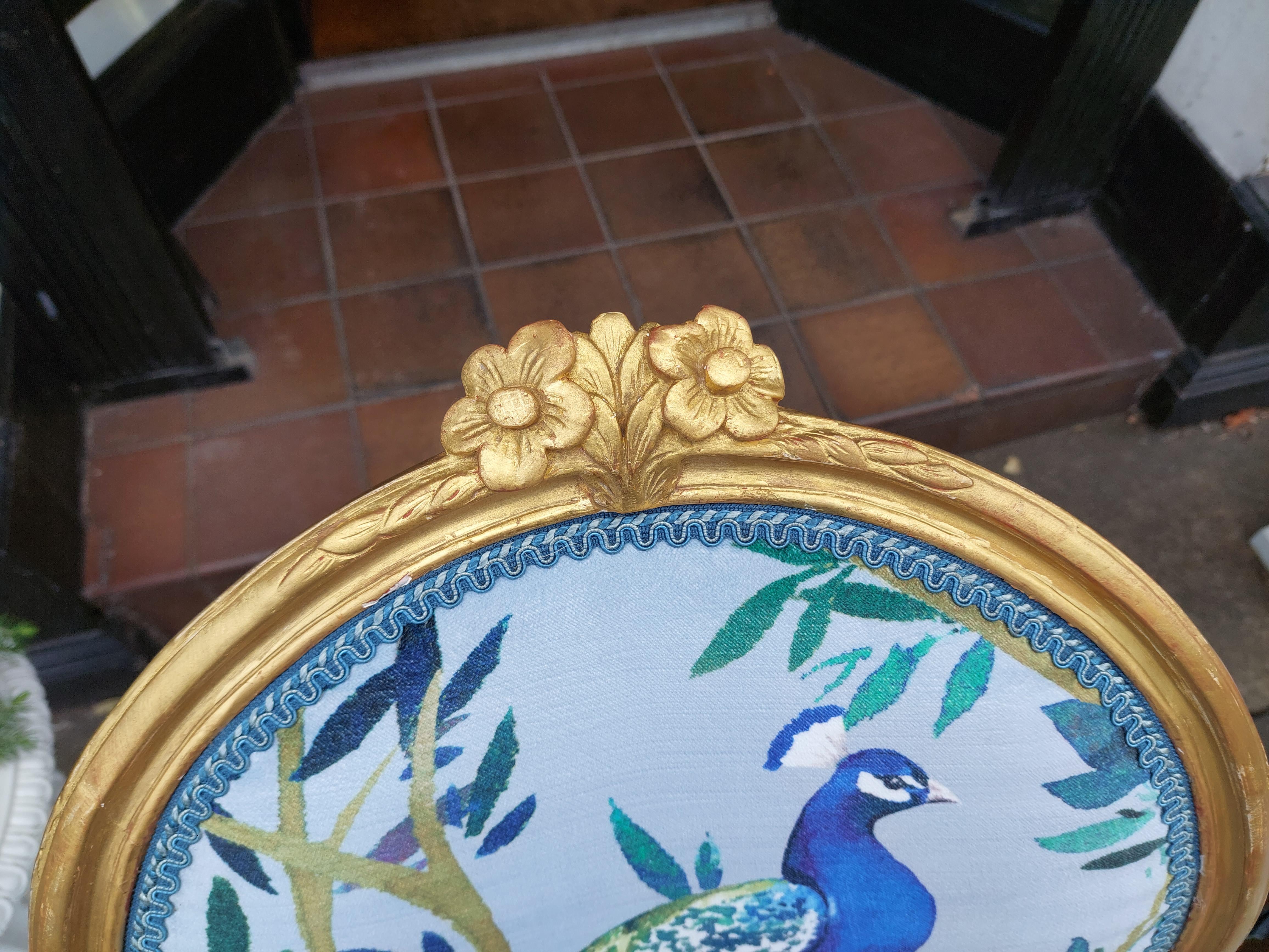 Paar Fautiel-Stühle aus Giltwood aus dem 19. im Angebot 3