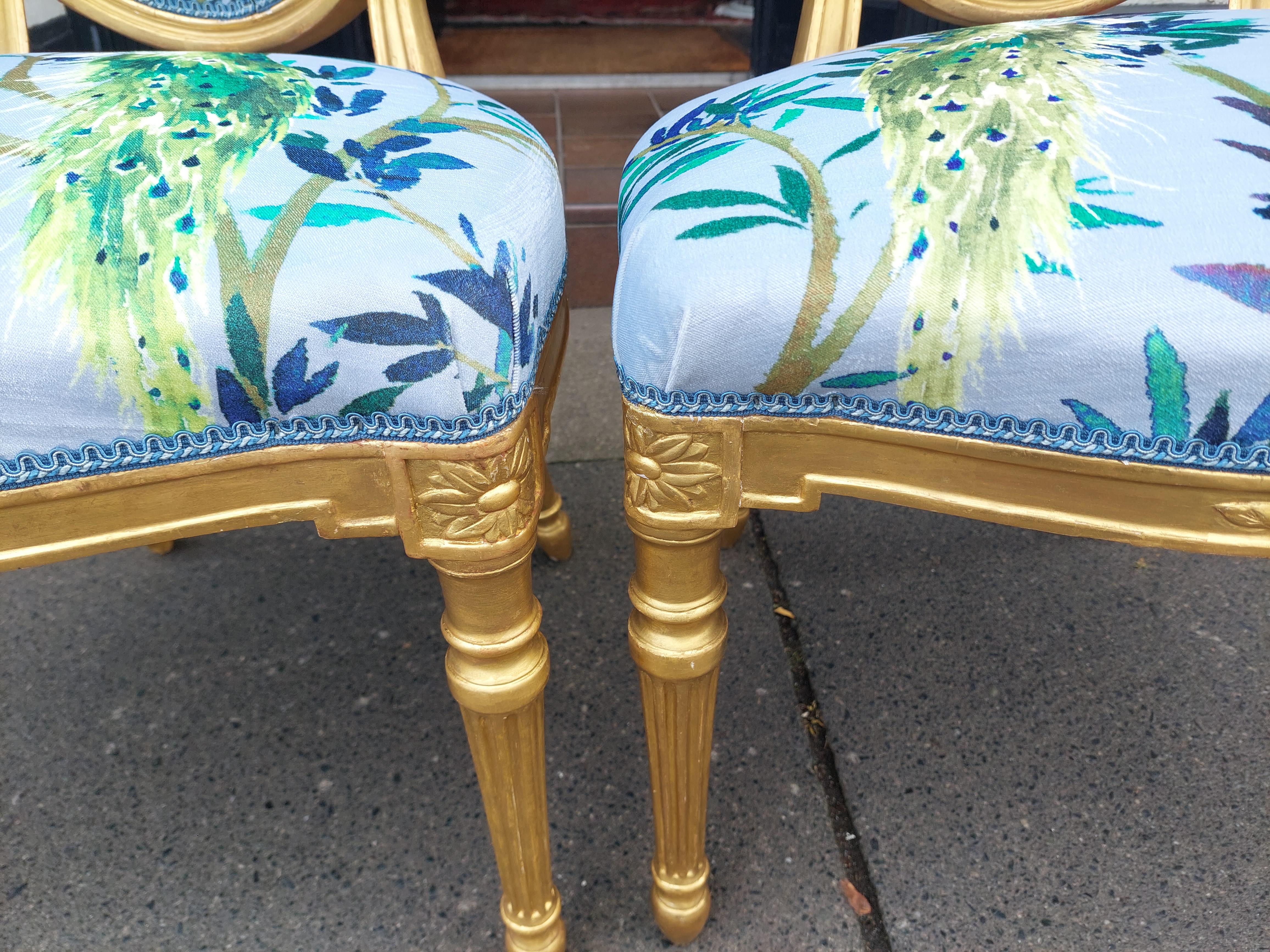 Paar Fautiel-Stühle aus Giltwood aus dem 19. im Angebot 1