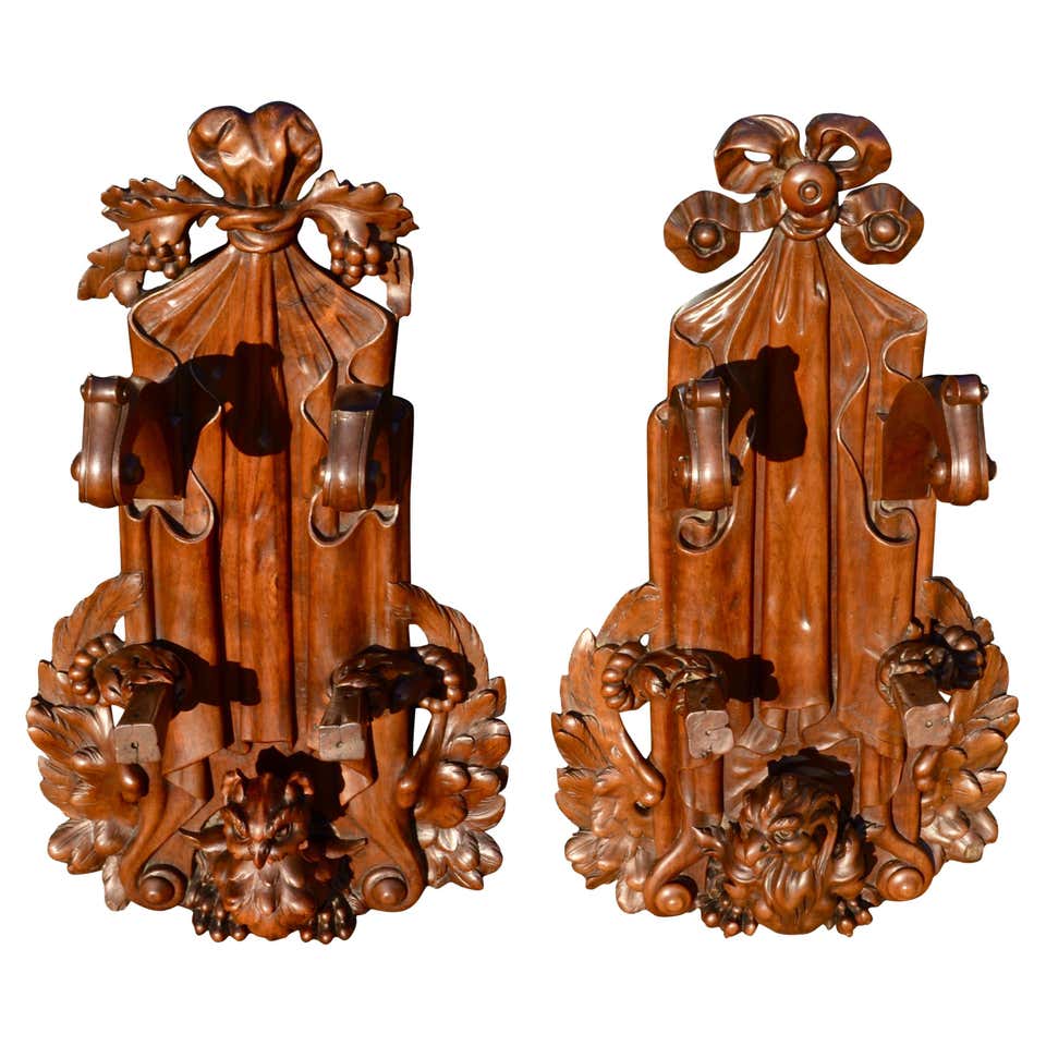 Pair of 19th Century Gothic Style Wood Carved Finials at 1stDibs ...