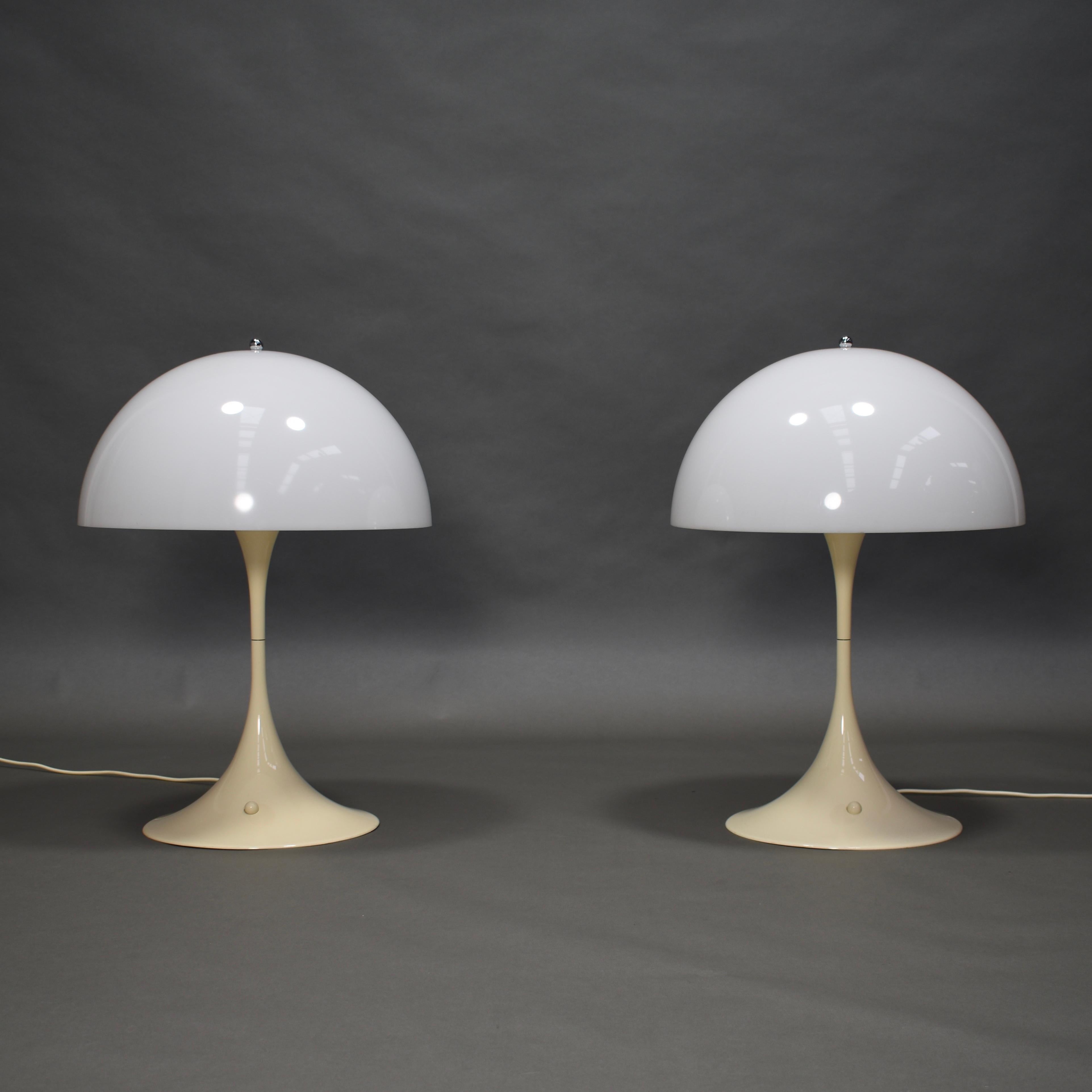 Pair of 1st edition Panthella table lamps by Verner Panton for Louis Poulsen, Denmark, 1971.

Designer: Verner Panton

Manufacturer: Louis Poulsen

Country: Denmark

Model: Panthella table lamp (large) Type 23430 1st edition
