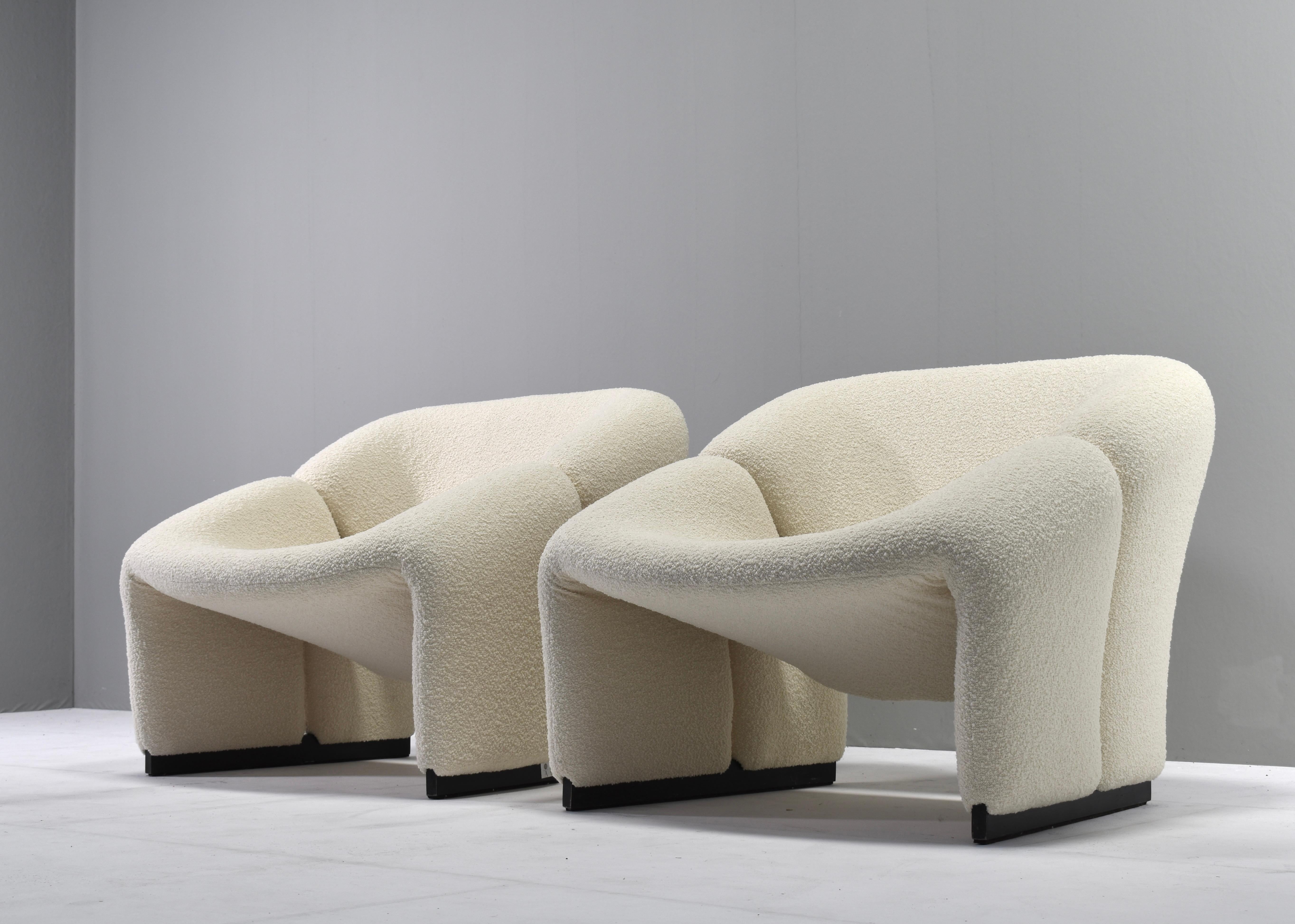 Pair of 1st Edition Pierre Paulin F580 Groovy Chairs by Artifort, 1966 In Good Condition In Pijnacker, Zuid-Holland