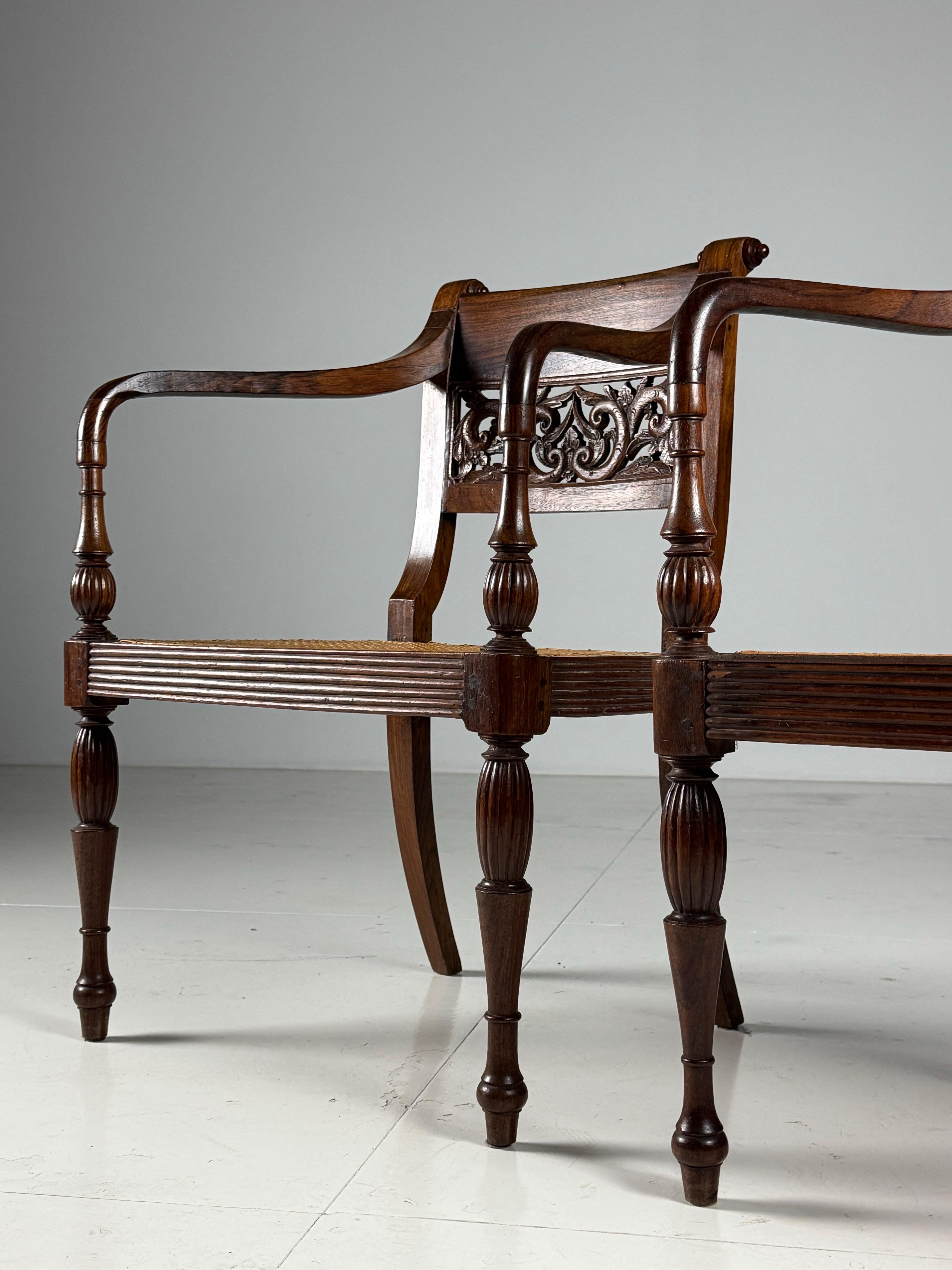 Pair of 2 19th Century Colonial Armchairs For Sale 10