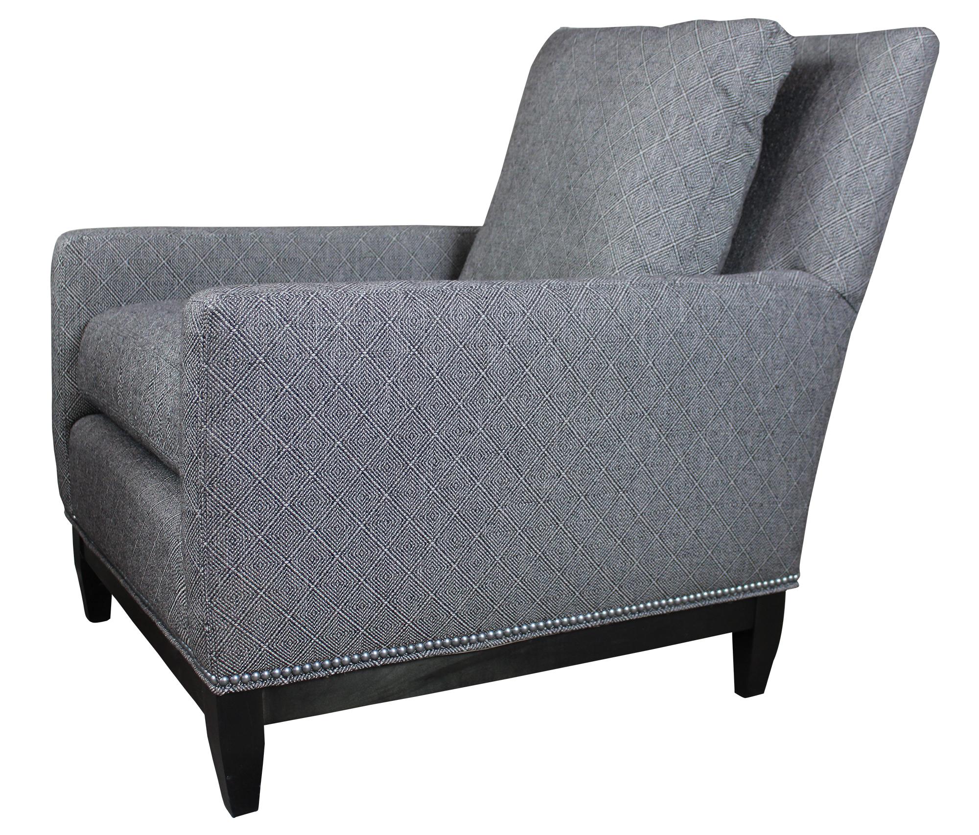 Pair of 2 Arhaus Camden Collection Modern Club Lounge Armchairs Grey Nailhead In Good Condition In Dayton, OH