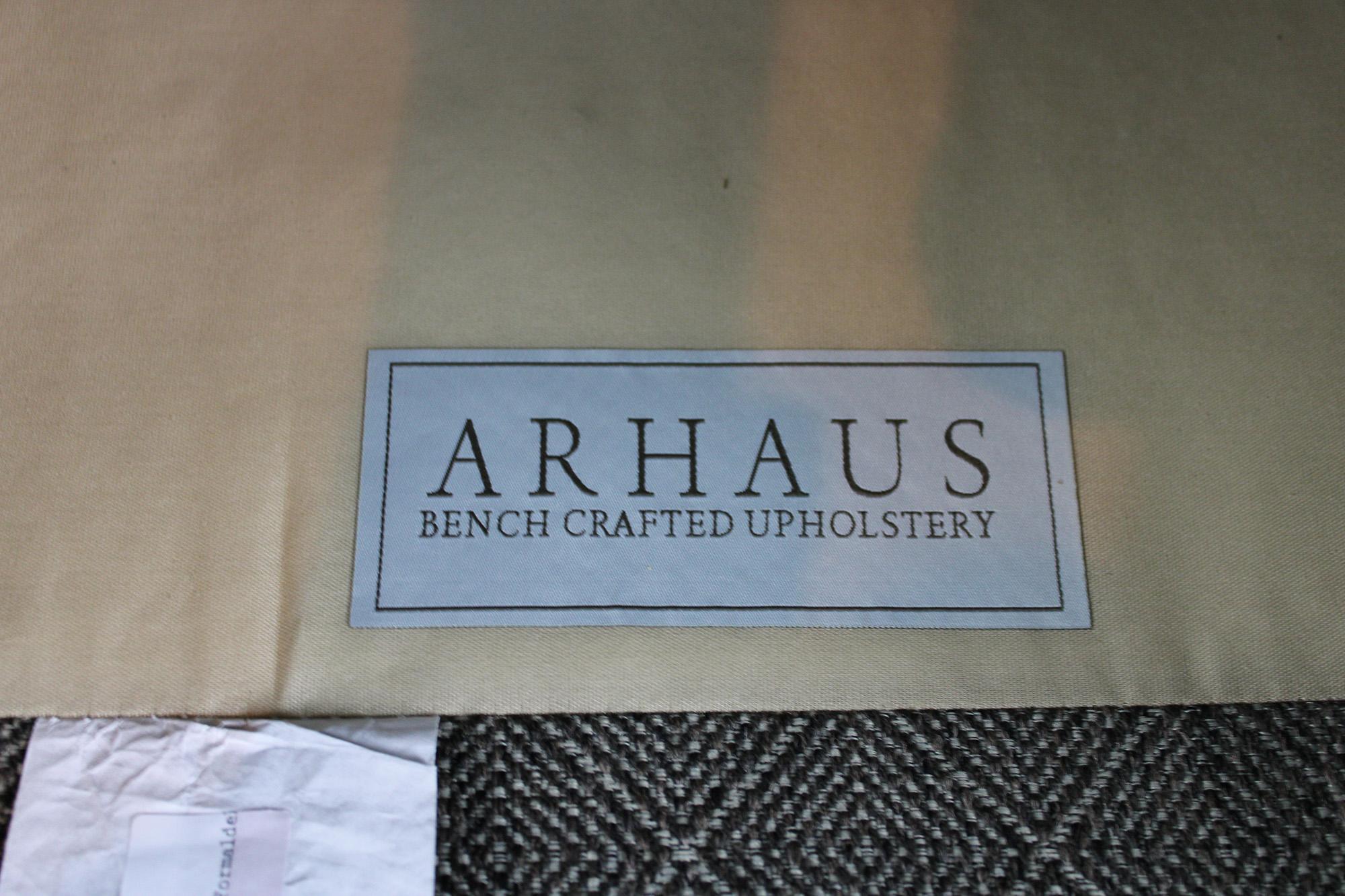 Pair of 2 Arhaus Camden Collection Modern Club Lounge Armchairs Grey Nailhead 3