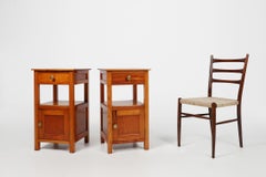 Pair of 2 Art Deco Nightstands in wood, France 1940s