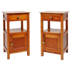Pair of 2 Art Deco Nightstands in wood, France 1940s