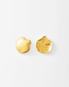 Paire de 2 boucles d'oreilles « Aurum » en vermeil doré par Aur Studio
