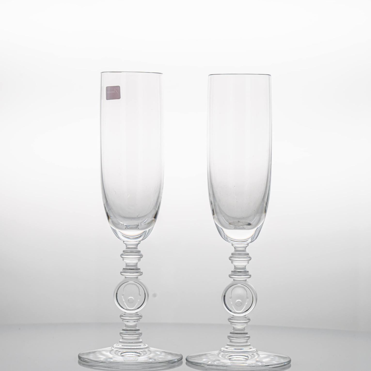 Paar von 2 Baccarat Kristallgläsern, Marcel Wanders, Frankreich im Angebot 1