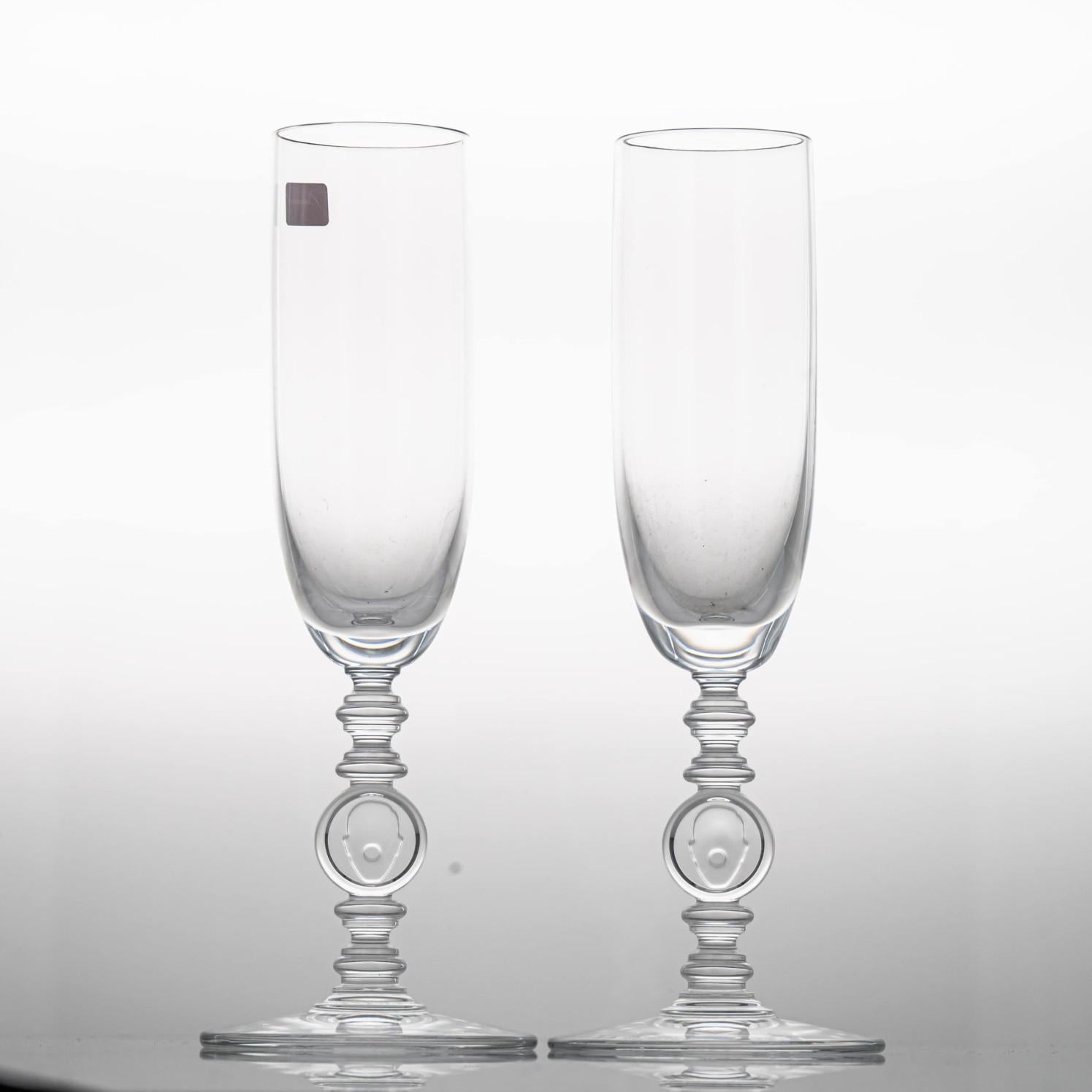 Paar von 2 Baccarat Kristallgläsern, Marcel Wanders, Frankreich im Angebot 2
