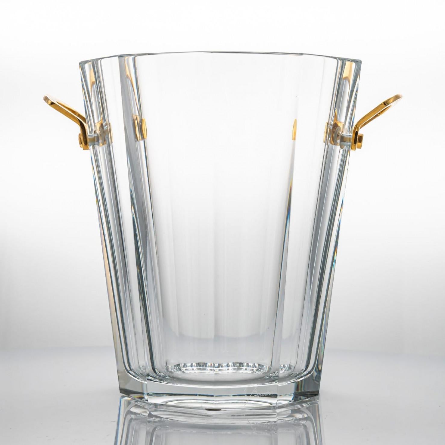 Paar von 2 Baccarat Kristallgläsern mit Weinkühler, Frankreich (Ende des 20. Jahrhunderts) im Angebot