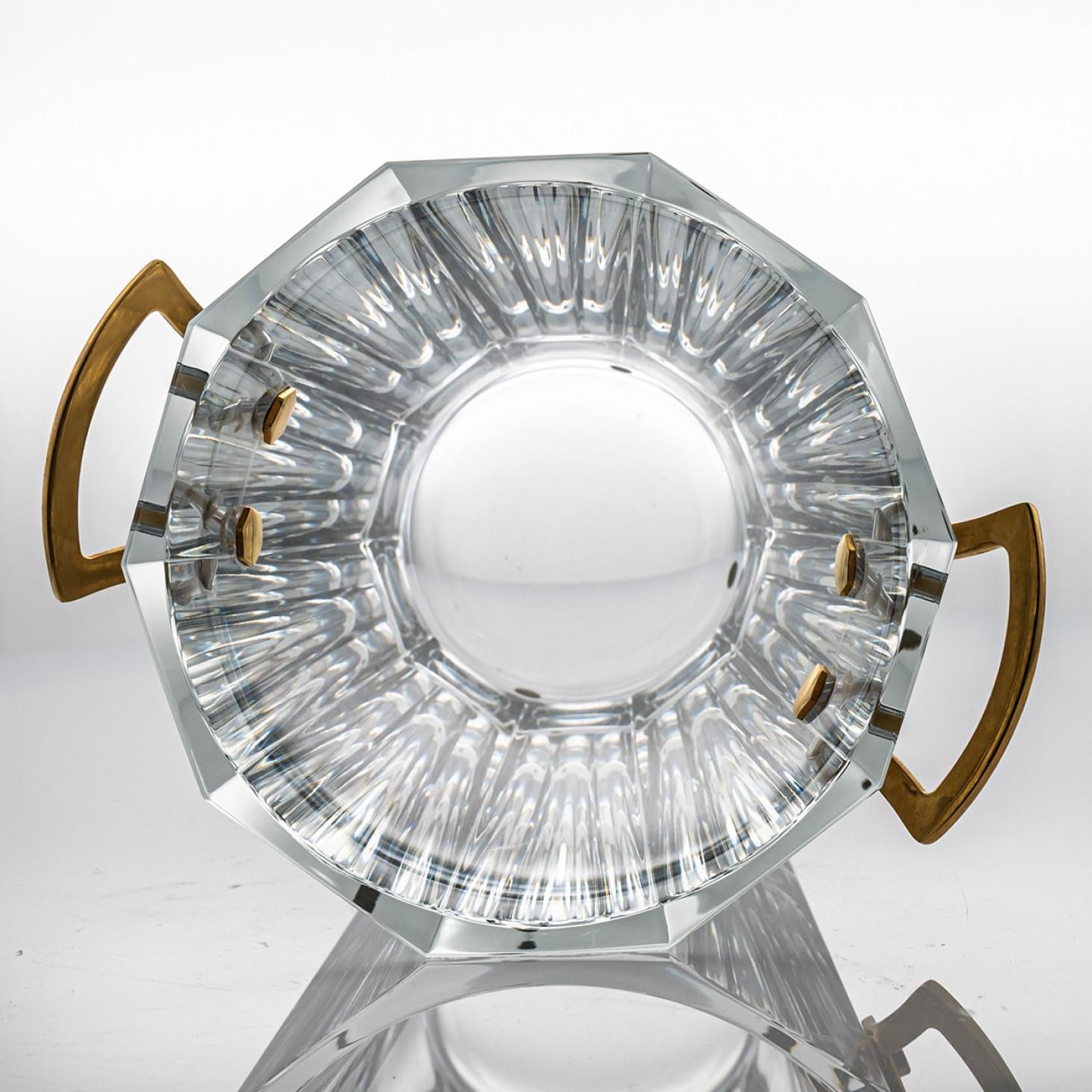 Paar von 2 Baccarat Kristallgläsern mit Weinkühler, Frankreich im Angebot 2