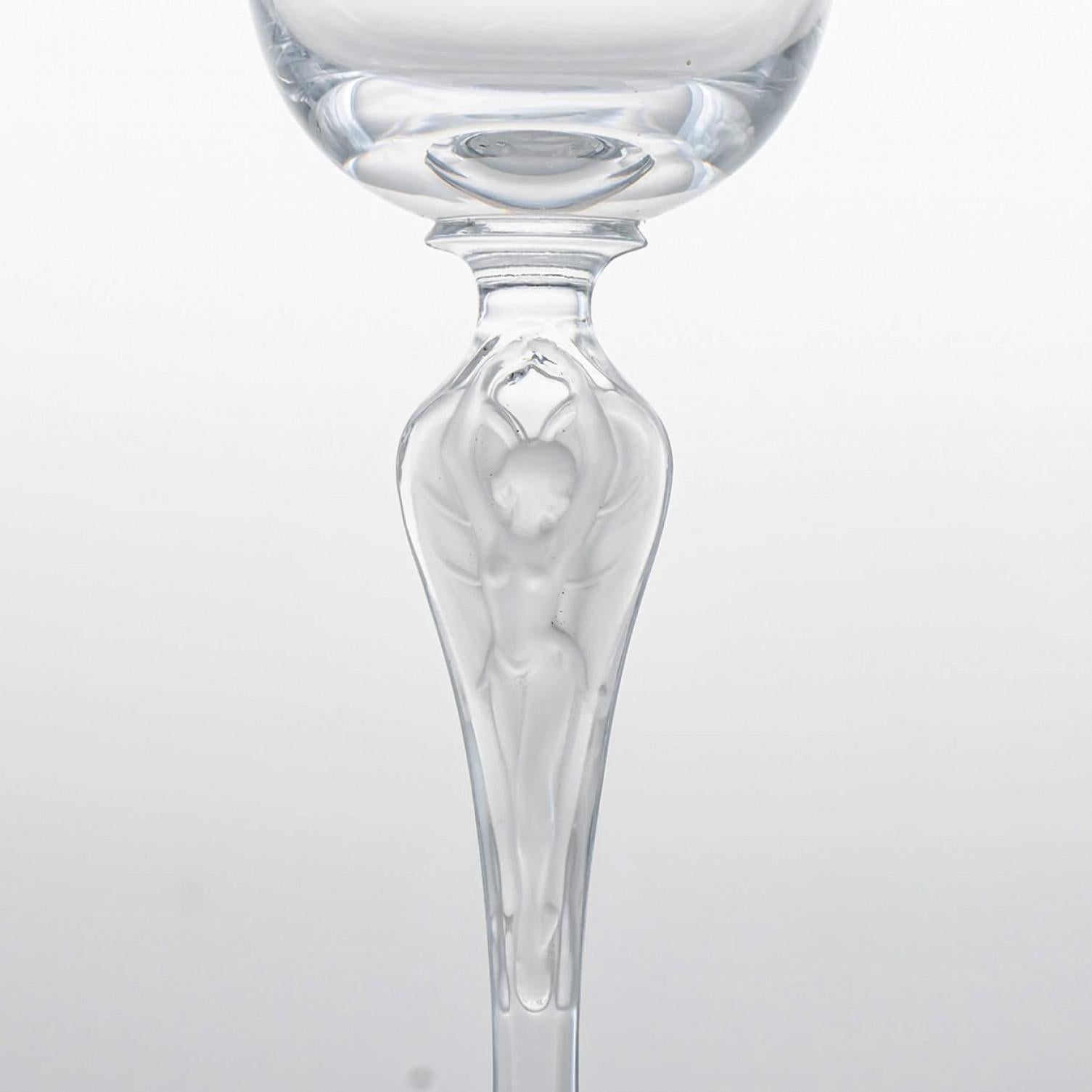 Paar von 2 Baccarat Kristall Weingläsern, Frankreich im Angebot 1